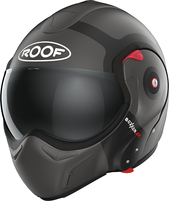 Roof RO9 Boxxer 2 Bond Matt Titan / Black front-left three-quarter full-face view
