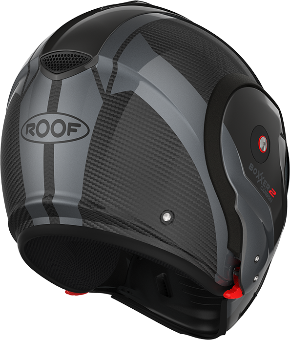 Roof RO9 Boxxer 2 Carbon Wonder / Steel rear-right three-quarter full-face view