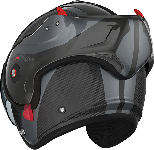 Roof RO9 Boxxer 2 Carbon Wonder / Steel rear-left three-quarter open-face view