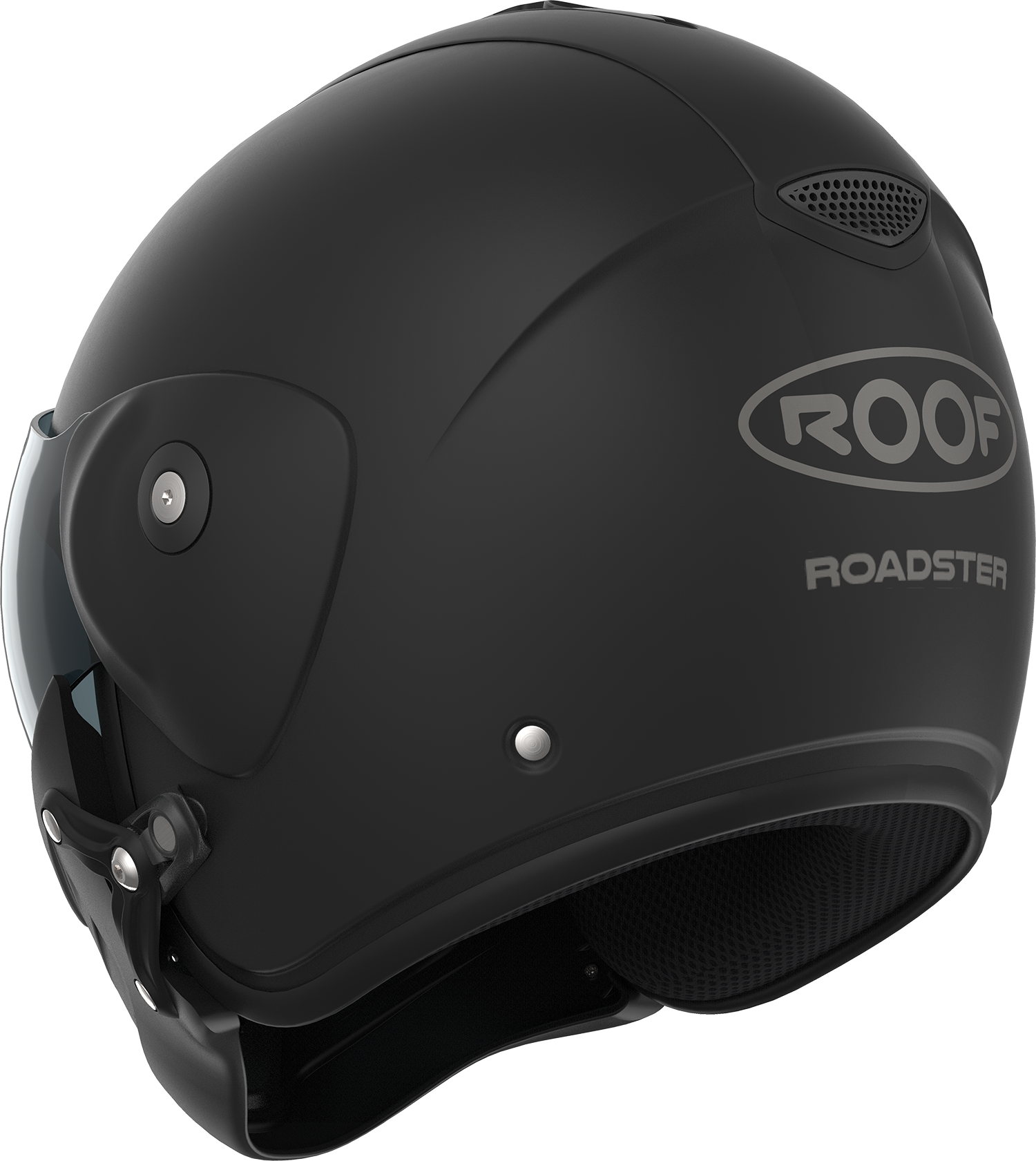 Roof RO9 Roadster Iron Matt Black / Black FREE UK Delivery, FREE 365 Day Returns | Moto Central