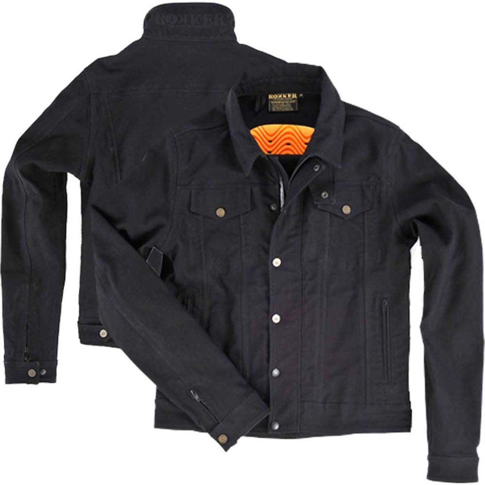 Rokker Slim Fit Riding Denim Jacket Black - FREE UK Shipping, FREE 365 Day Returns | Moto Central