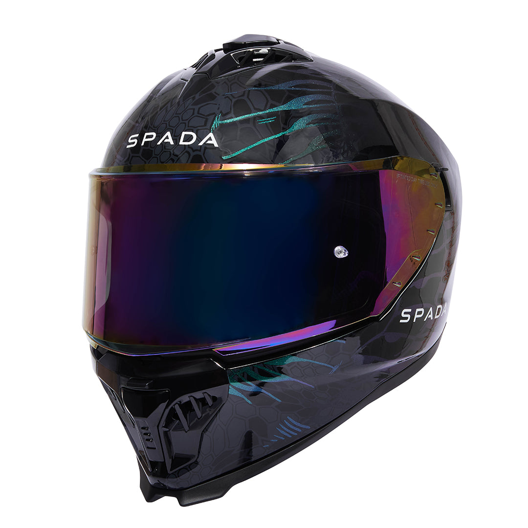 Spada Visor Sabre Neochrome For SP18 Helmets FREE UK Delivery, FREE 365 Day Returns | Moto Central