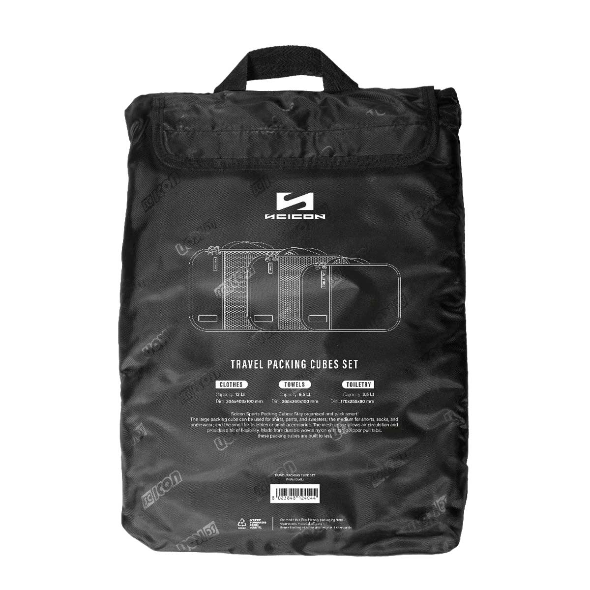 Scicon Sports Travel Pack Set Black - FREE UK Shipping, FREE 365 Day Returns | Moto Central