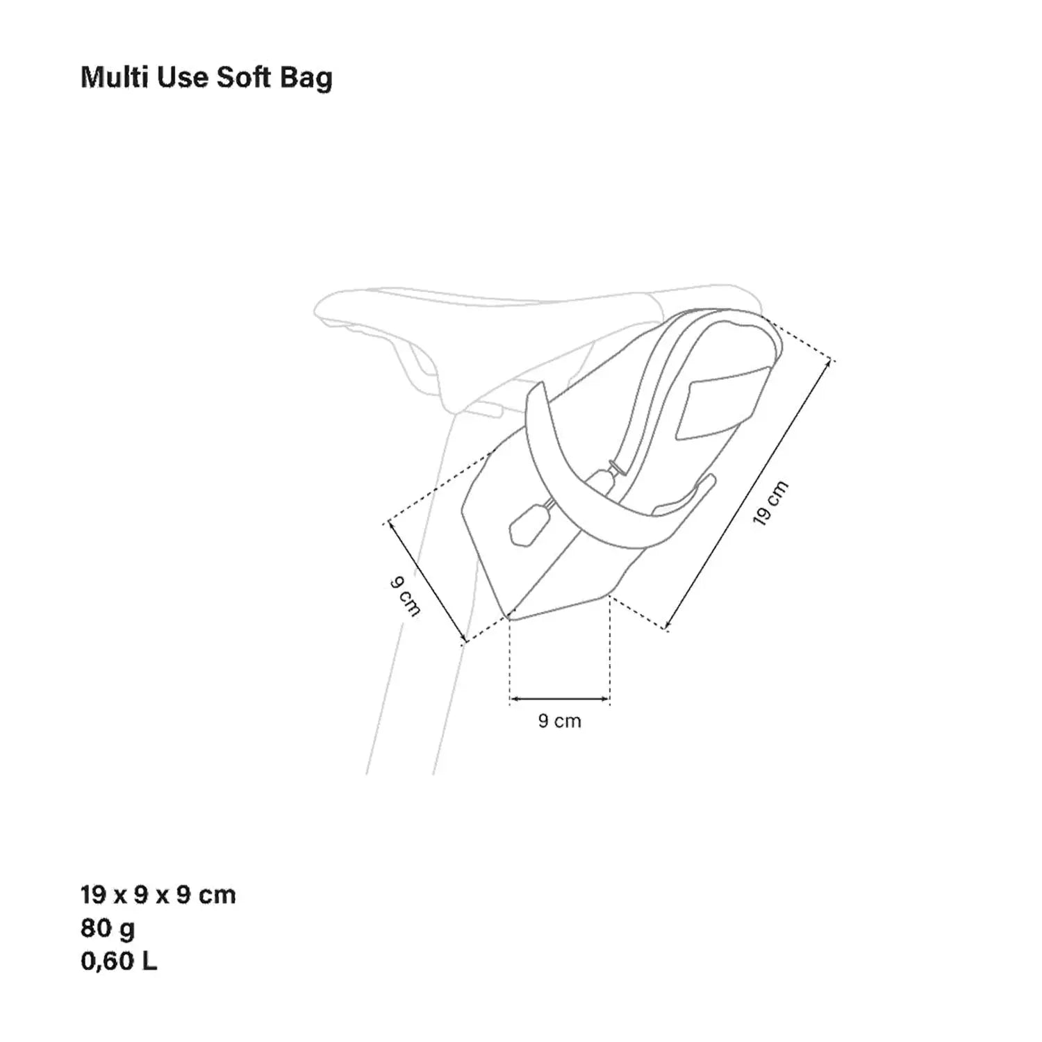 Scicon Sports Multi Use Soft Saddle Bag Black - 0.6 L - FREE UK Shipping, FREE 365 Day Returns | Moto Central