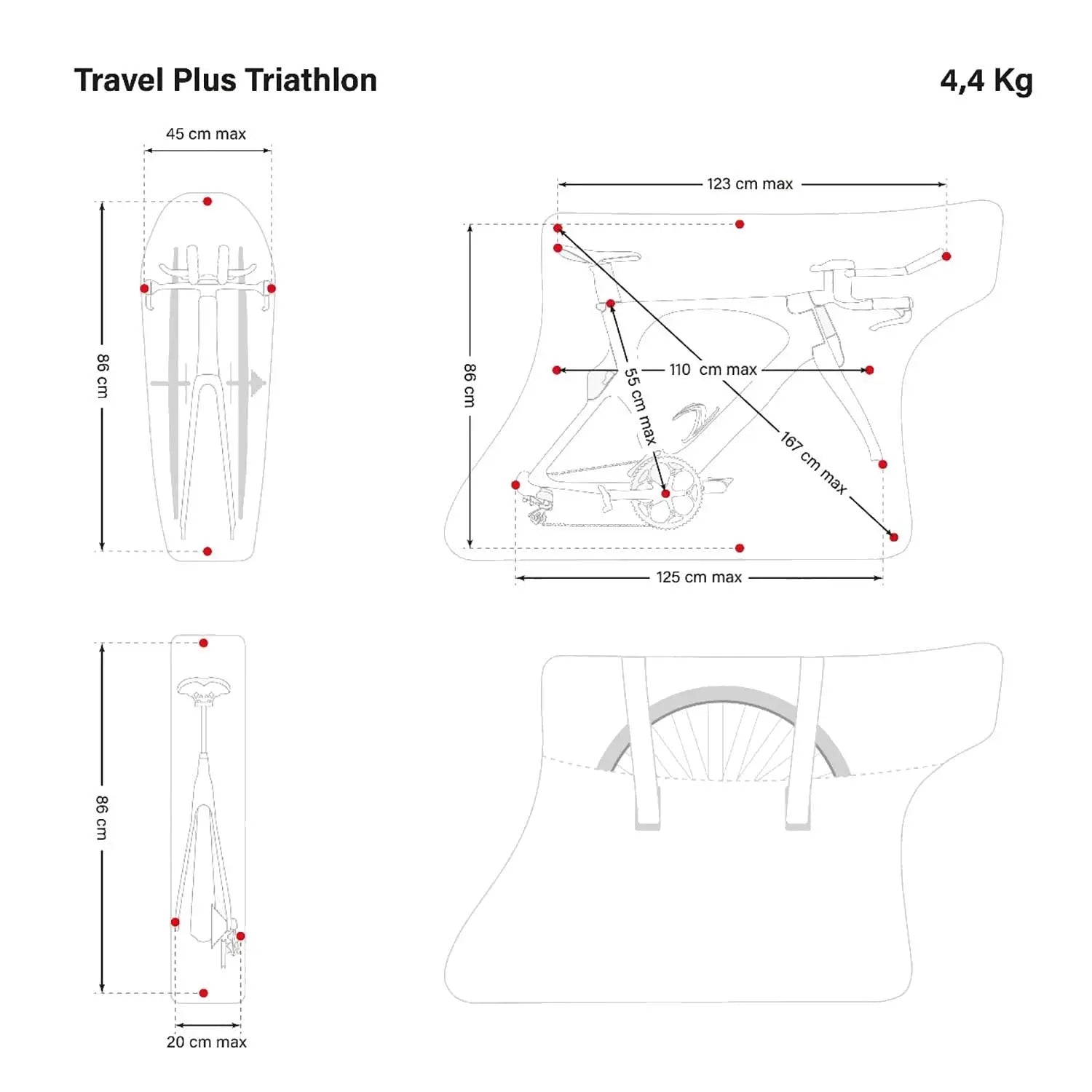 Scicon Sports Soft Travel Plus Triathlon Bike Bag Black - 2.2 L - FREE UK Shipping, FREE 365 Day Returns | Moto Central