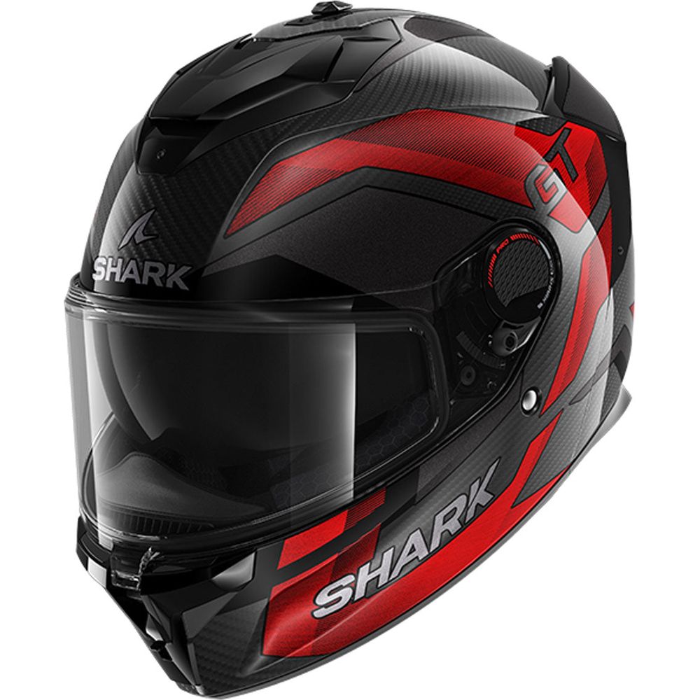 Shark Spartan GT PRO Carbon Full Face Helmet Ritmo Carbon/Red FREE P&P