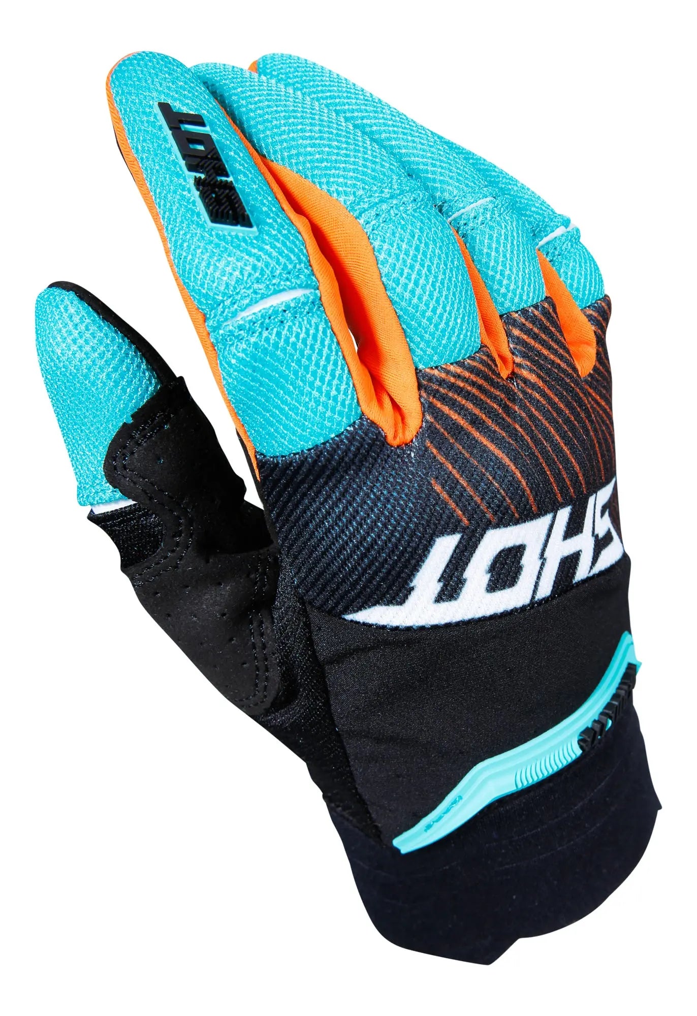 Shot Aerolite Optica Gloves Mint / Orange Yellow - FREE UK Shipping, FREE 365 Day Returns | Moto Central