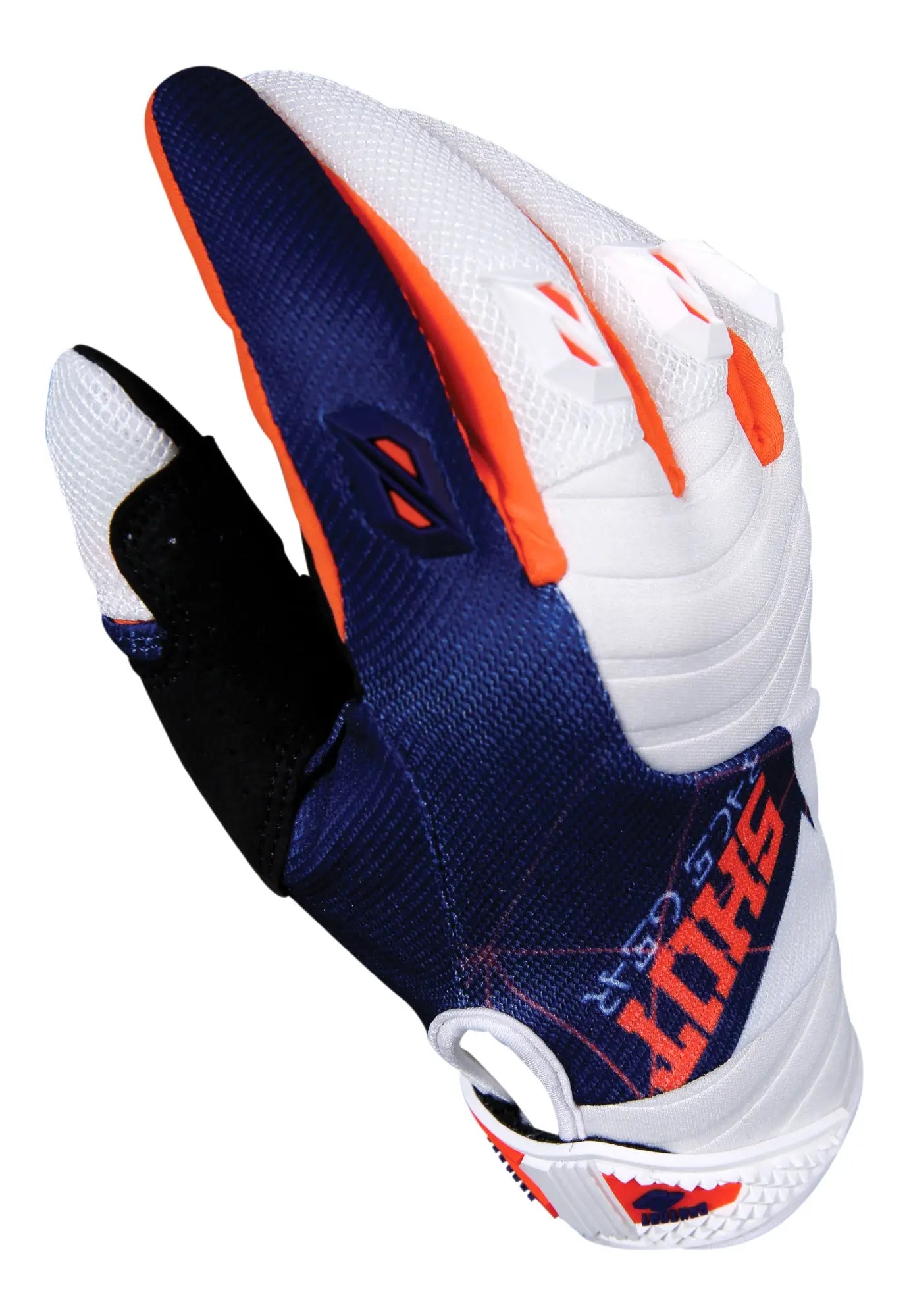 Shot Contact Gloves Infinite Blue / Neon Orange - FREE UK Shipping, FREE 365 Day Returns | Moto Central