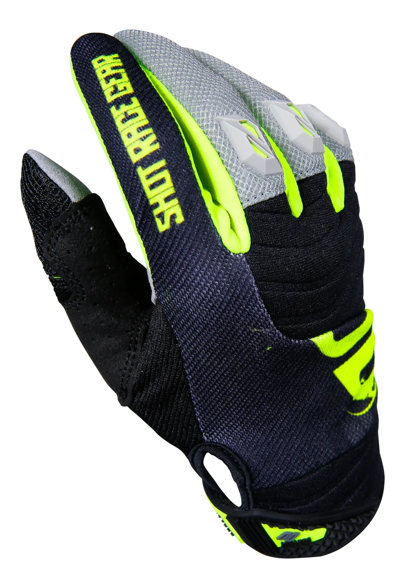 Shot Contact Gloves Venom Grey / Black - FREE UK Shipping, FREE 365 Day Returns | Moto Central
