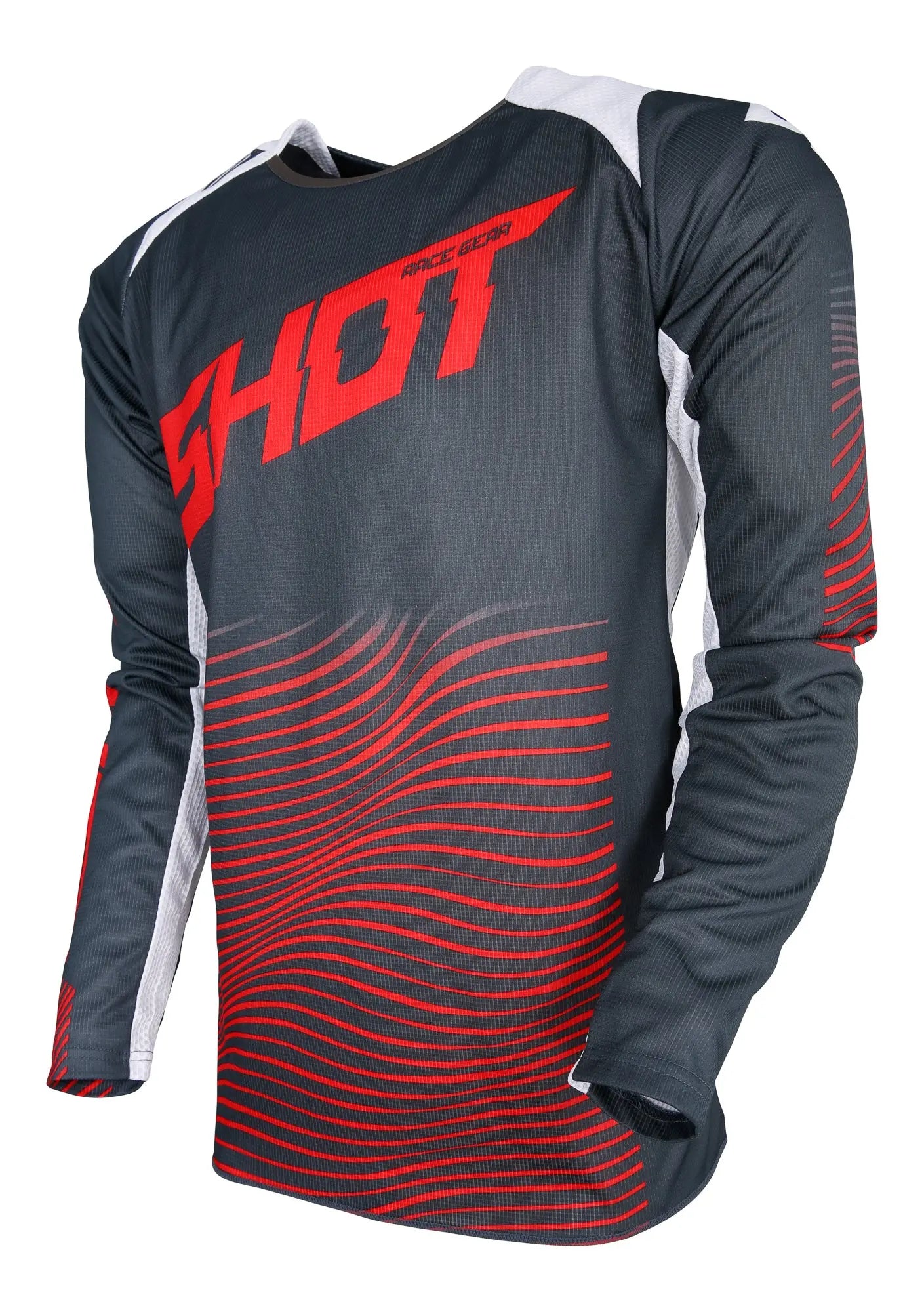 Shot Aerolite Optica MX Jersey Red - FREE UK Shipping, FREE 365 Day Returns | Moto Central