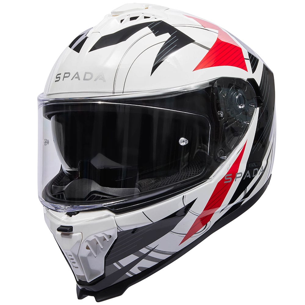 Spada SP18 White / Red FREE UK Delivery, FREE 365 Day Returns | Moto Central