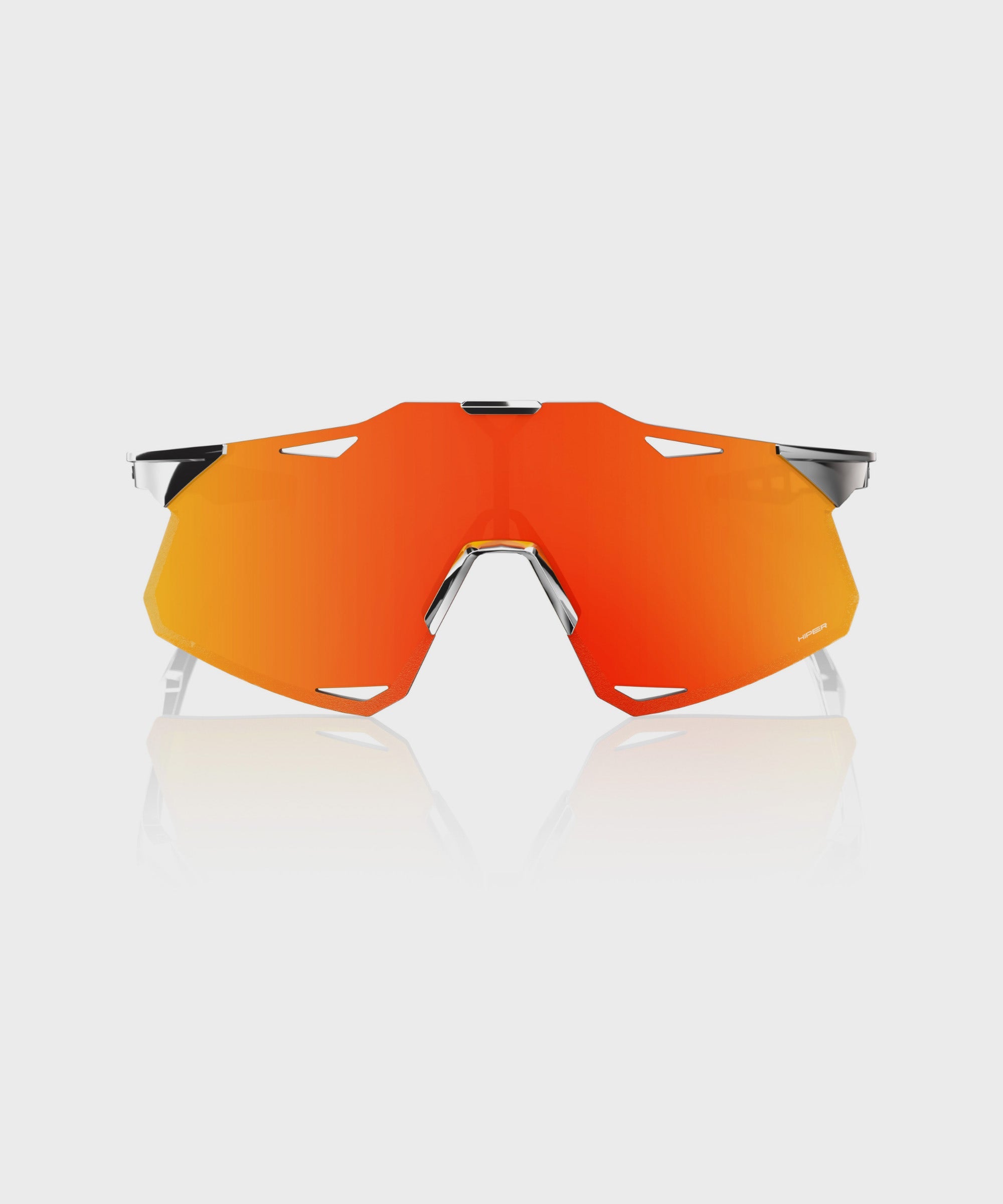 100% Hypercraft Glasses Black Chrome / HiPER Red Mirror Lens - FREE UK Shipping, FREE 365 Day Returns | Moto Central