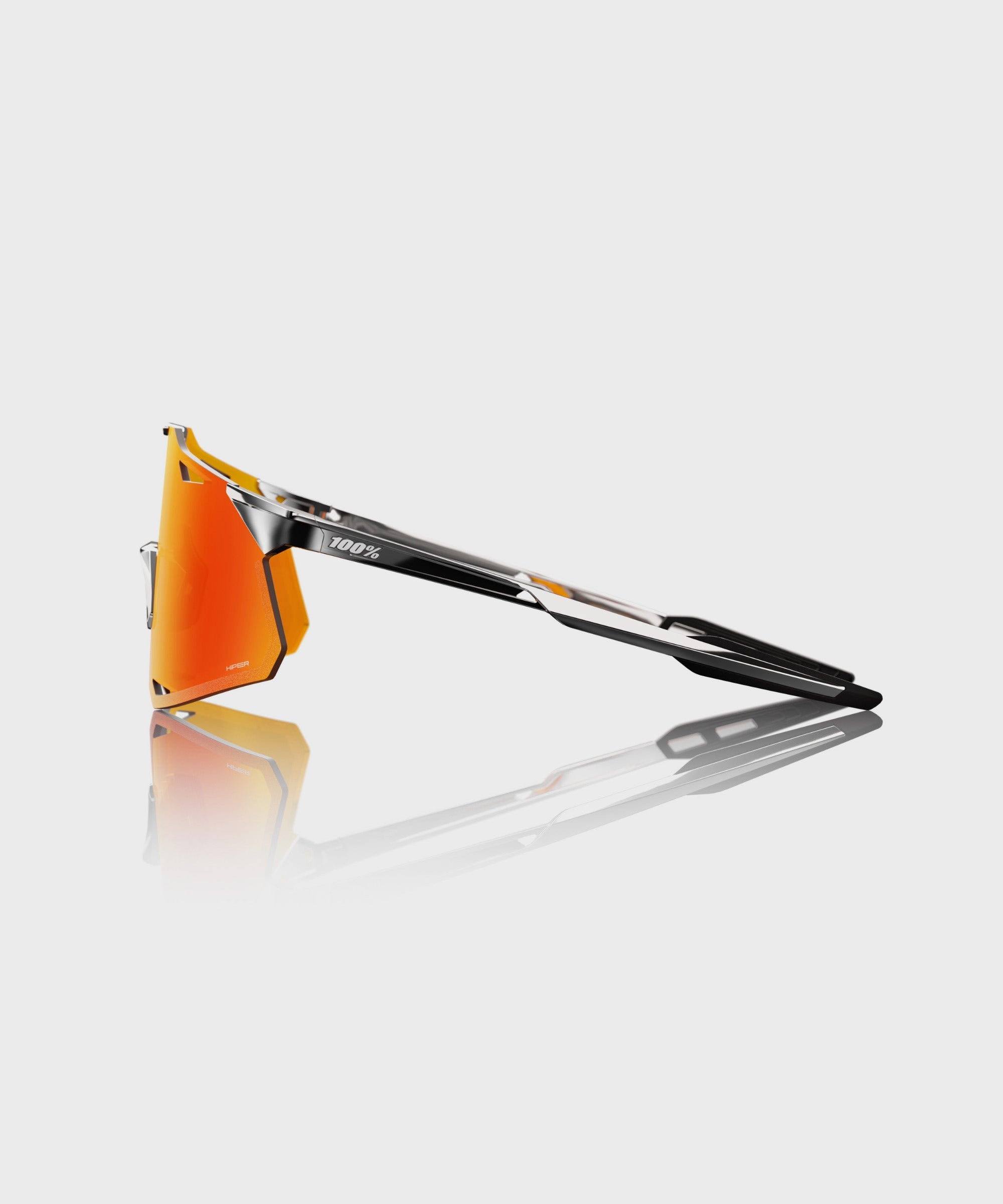 100% Hypercraft Glasses Black Chrome / HiPER Red Mirror Lens - FREE UK Shipping, FREE 365 Day Returns | Moto Central
