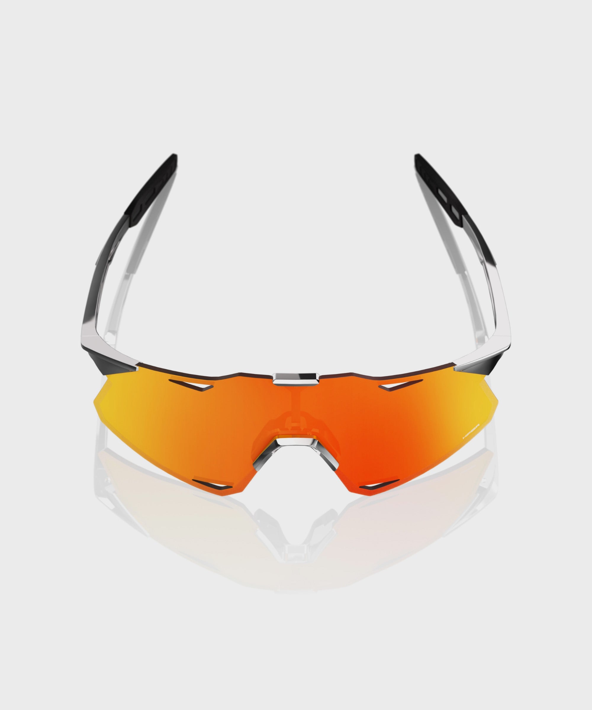 100% Hypercraft Glasses Black Chrome / HiPER Red Mirror Lens - FREE UK Shipping, FREE 365 Day Returns | Moto Central