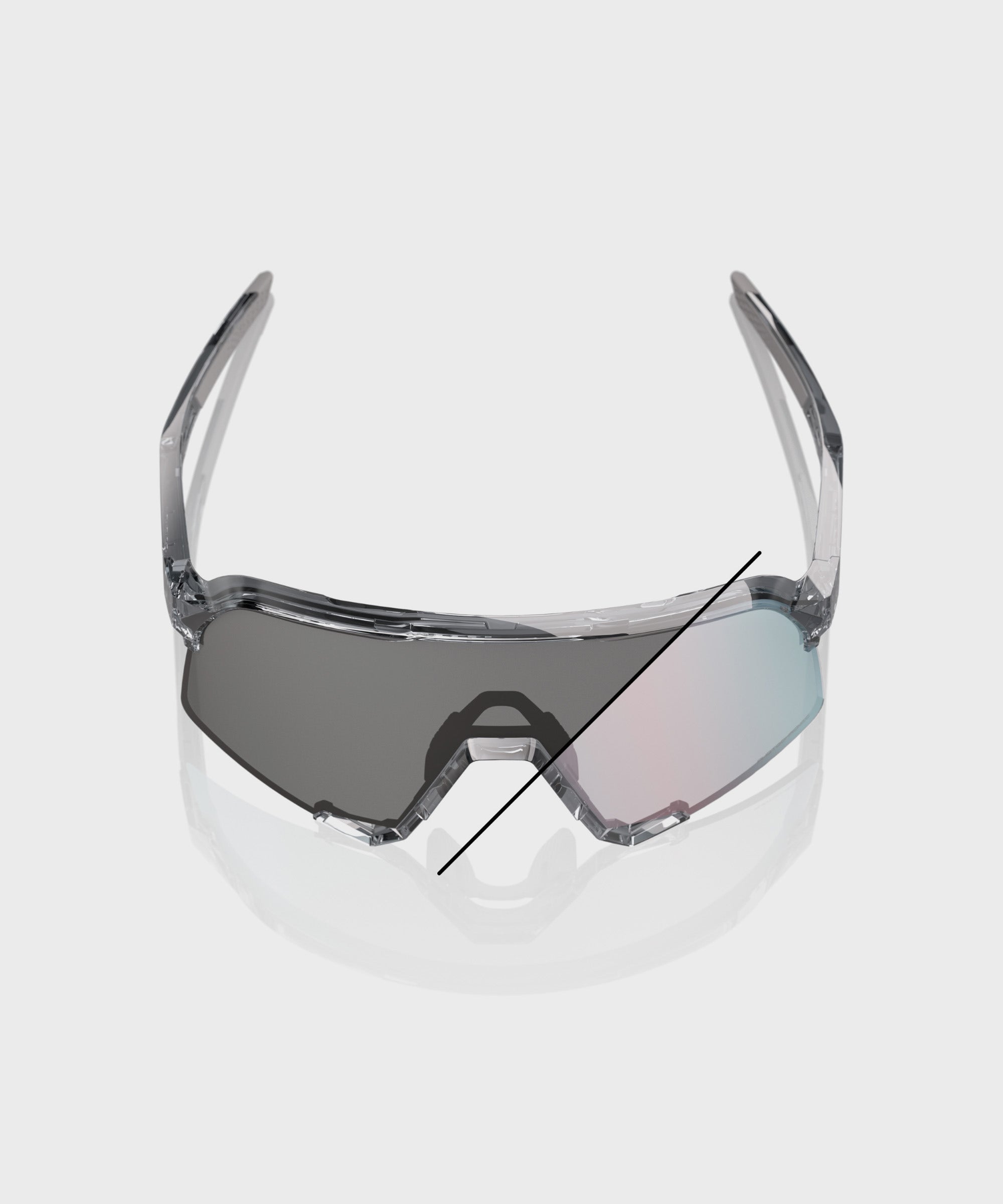 100% S3 Glasses Translucent Grey / Rose Gold Mirror Photochromic Lens - FREE UK Shipping, FREE 365 Day Returns | Moto Central