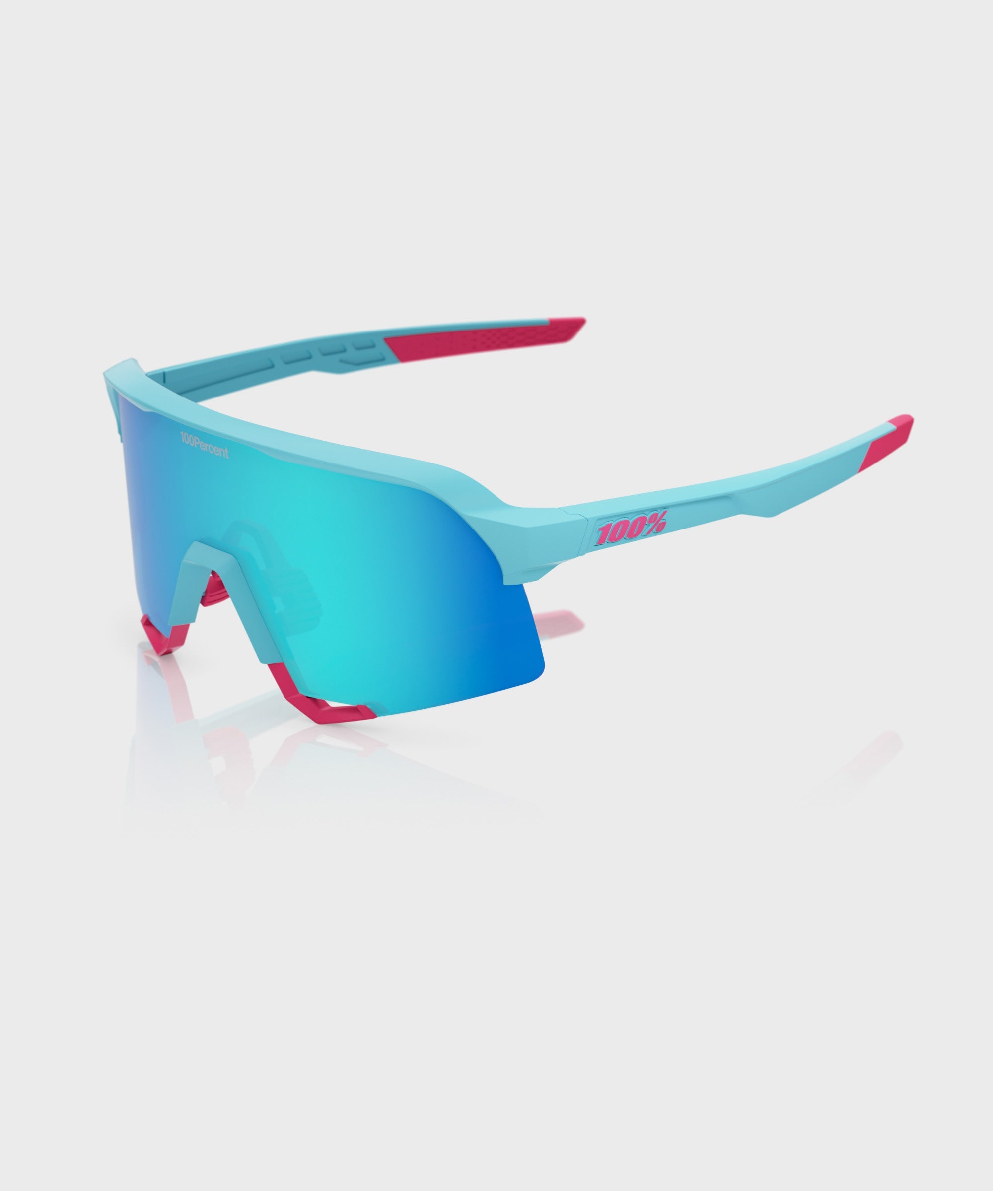 100% S3 LE Tatis 4 Glasses Soft Tact Blue / Blue Topaz Mirror Lens - FREE UK Shipping, FREE 365 Day Returns | Moto Central