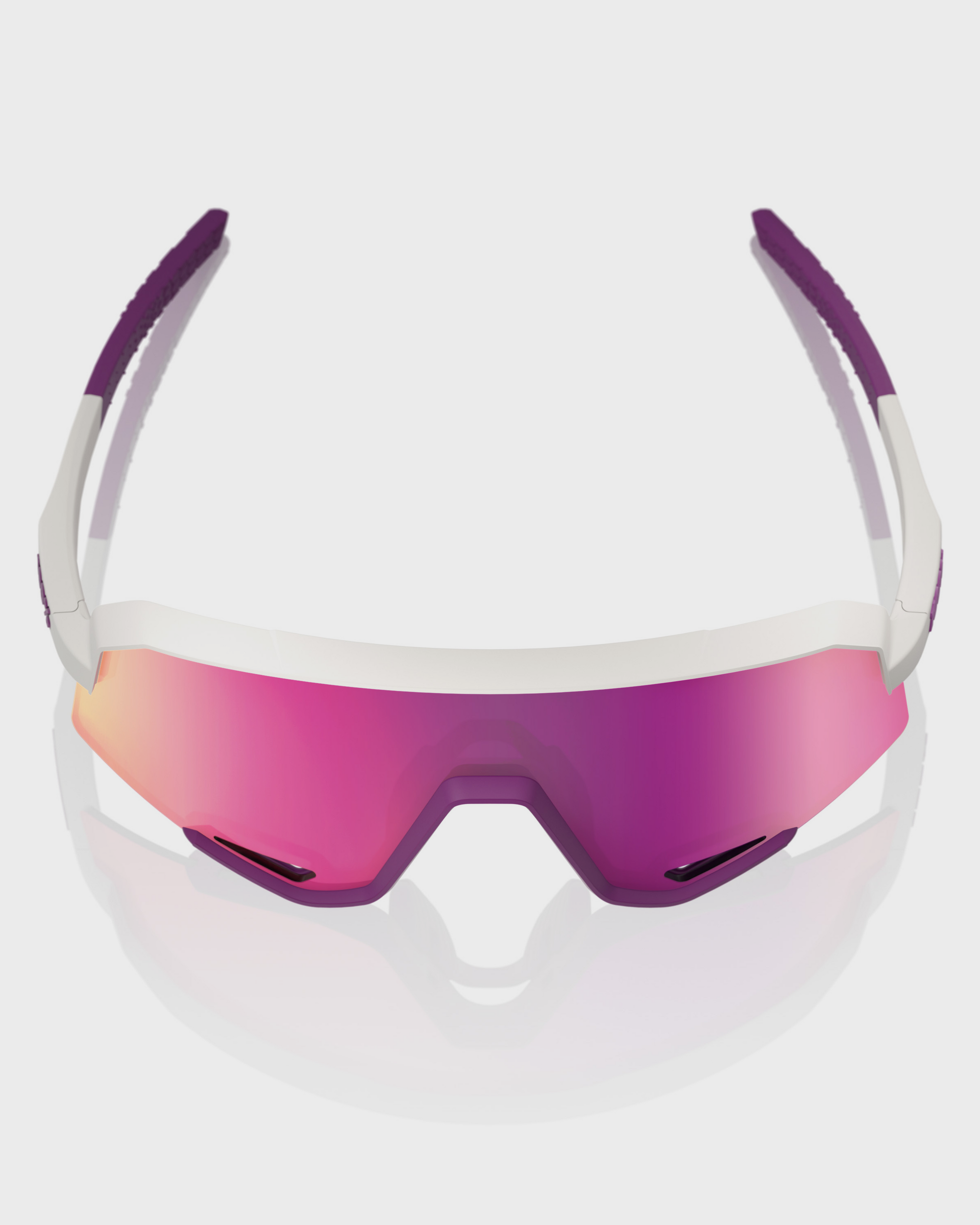 100% Slendale Glasses Matt Chalk / Purple Multilayer Mirror Lens - FREE UK Shipping, FREE 365 Day Returns | Moto Central
