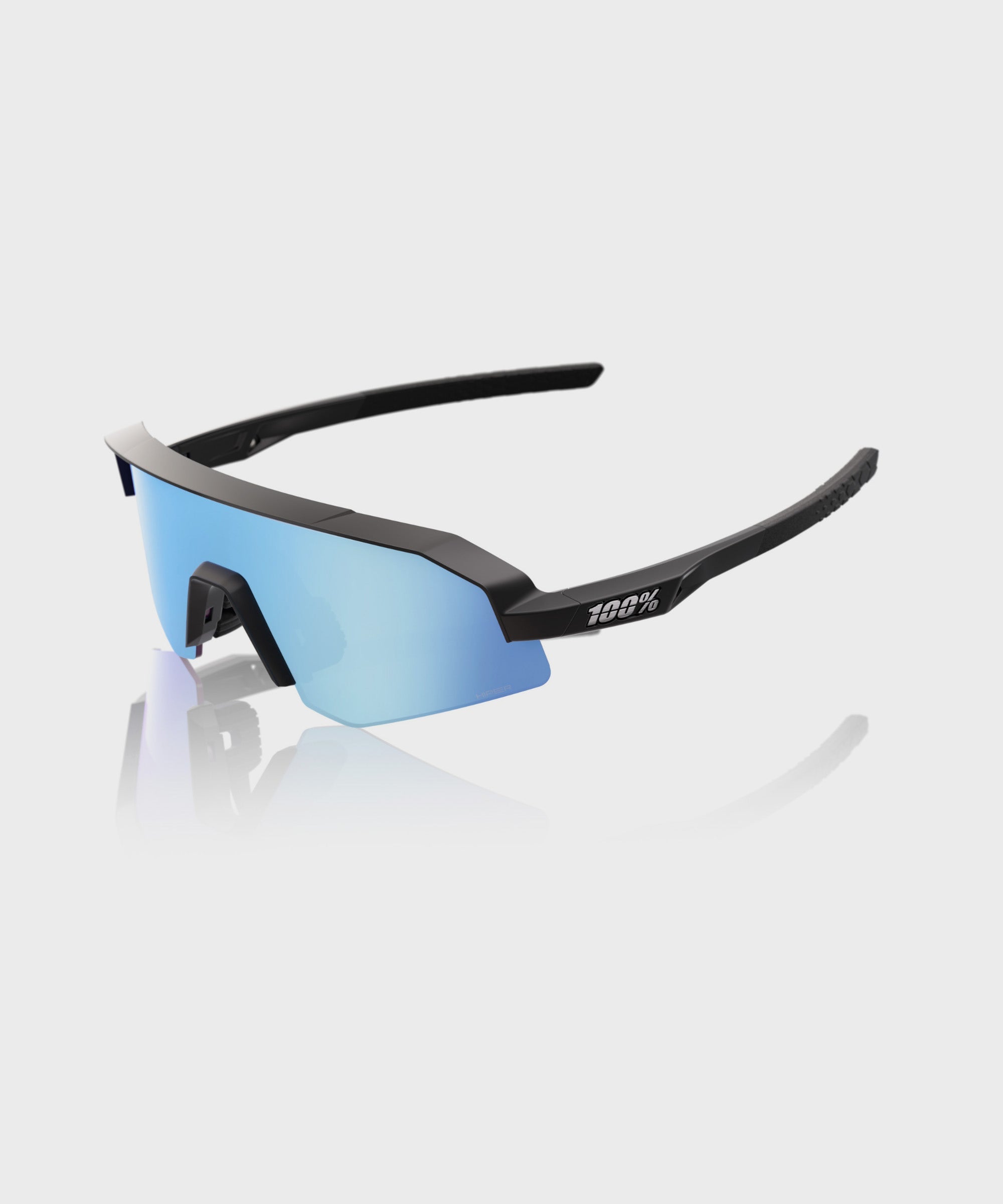 100% Slendale Youth Glasses Matt Black / HiPER Blue Mirror Lens - FREE UK Shipping, FREE 365 Day Returns | Moto Central