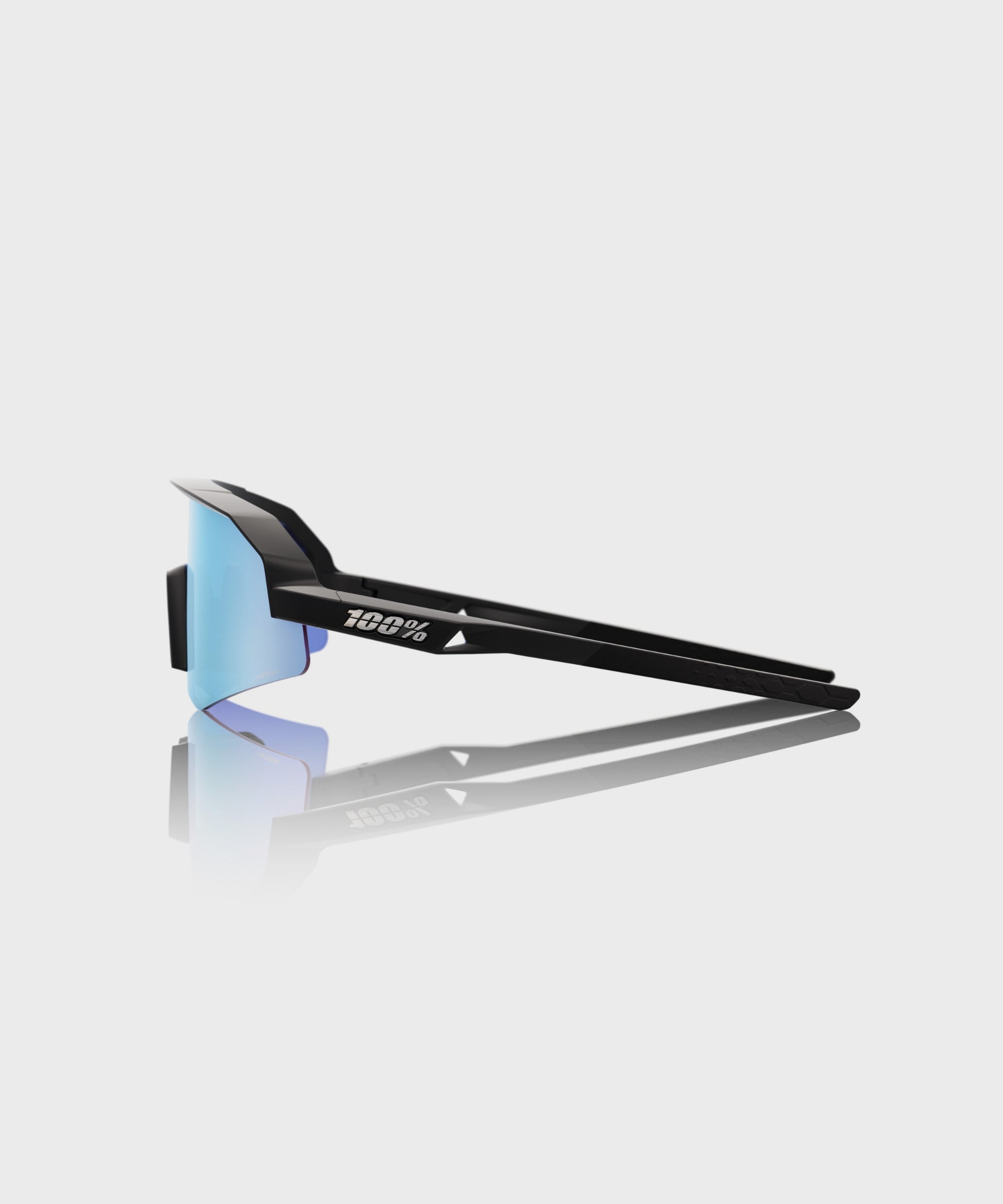 100% Slendale Youth Glasses Matt Black / HiPER Blue Mirror Lens - FREE UK Shipping, FREE 365 Day Returns | Moto Central