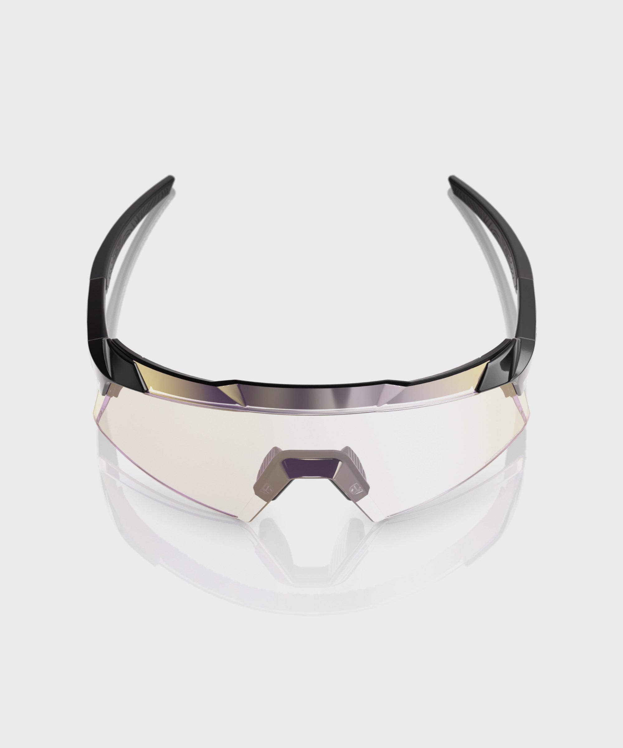 100% Aerocraft Glasses Gloss Black / Purple Mirror Photochromic Lens - FREE UK Shipping, FREE 365 Day Returns | Moto Central