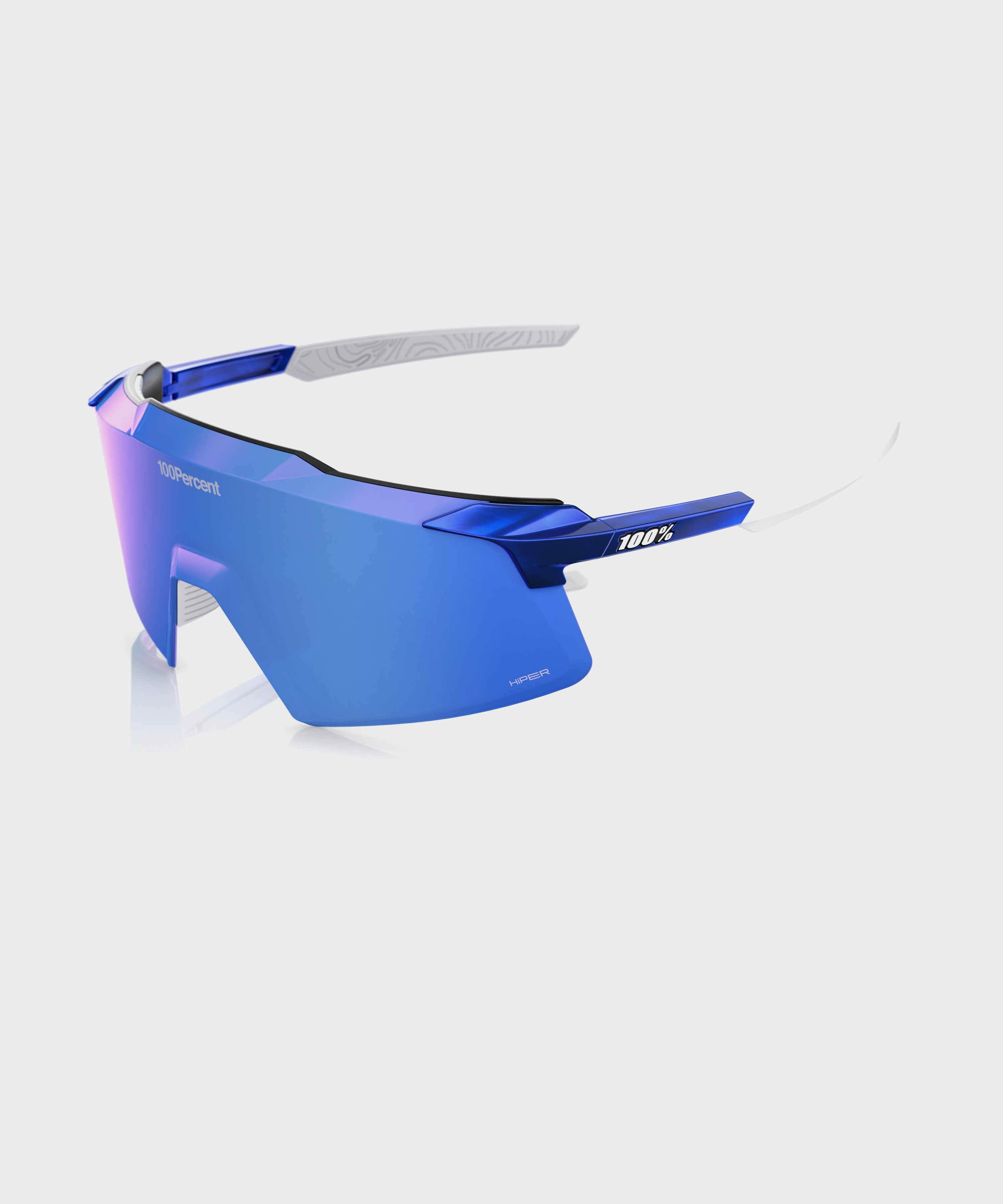 100% Aerocraft RBH Glasses Gloss Blue Holographic / HiPER Royal Blue Mirror Lens - FREE UK Shipping, FREE 365 Day Returns | Moto Central