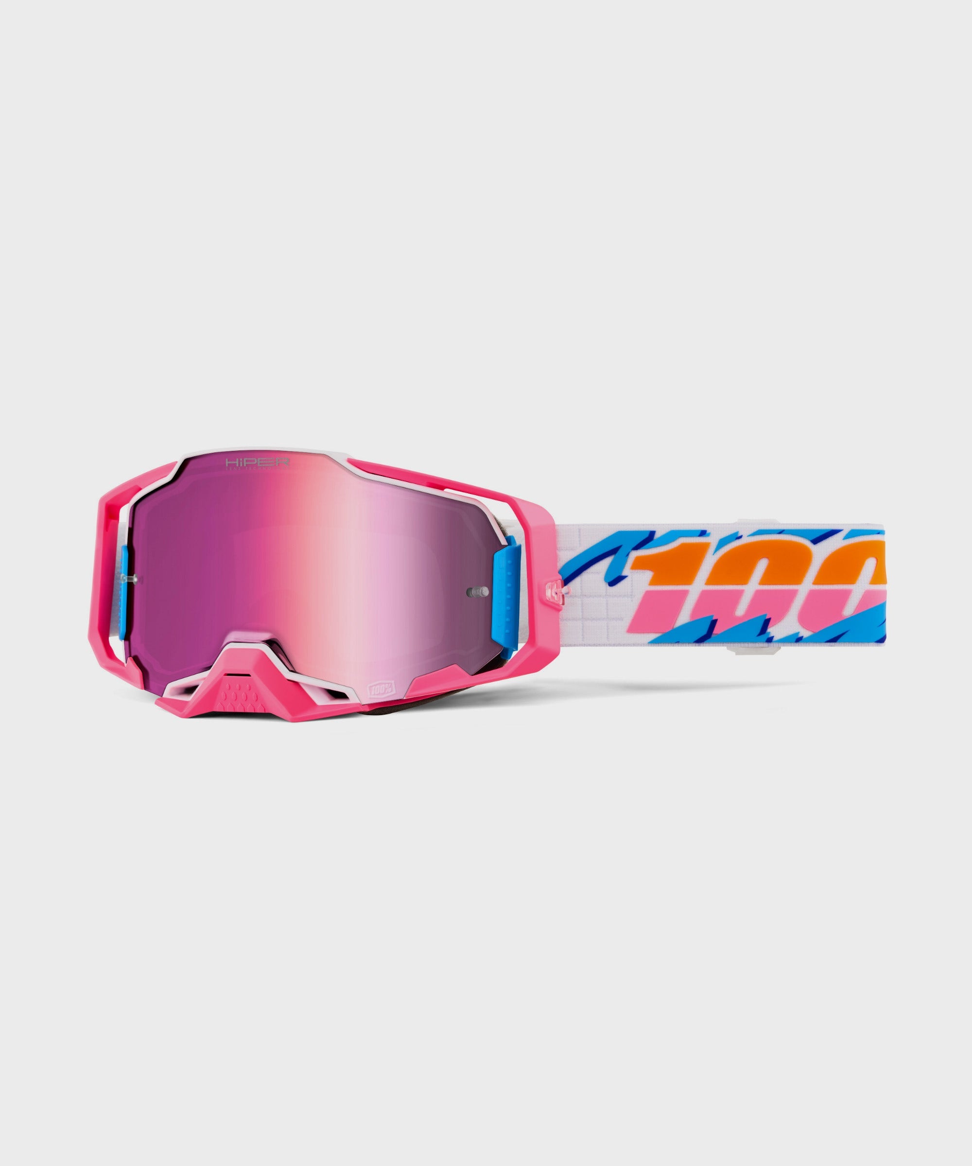 100% Armega Goggle LeFreak / HiPER Pink Mirror Lens - FREE UK Shipping, FREE 365 Day Returns | Moto Central