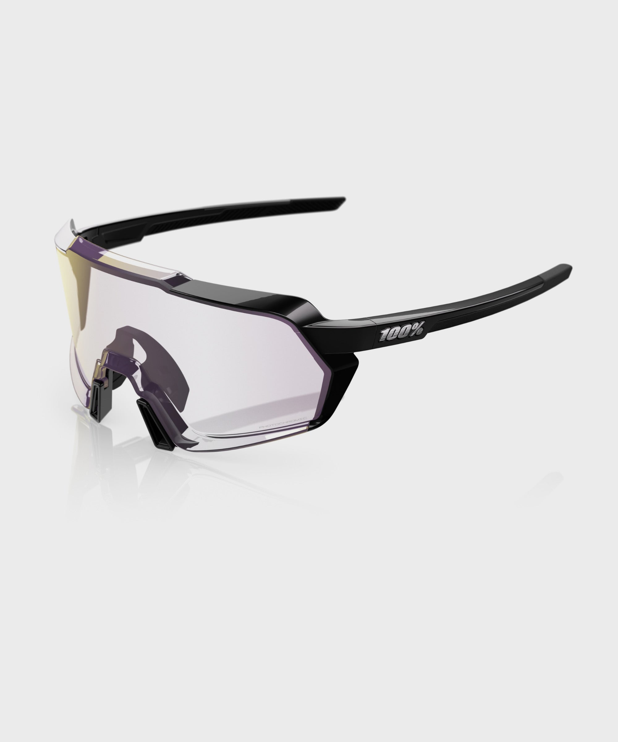 100% Korbin Glasses Gloss Black / Purple Mirror Photochromic Lens - FREE UK Shipping, FREE 365 Day Returns | Moto Central