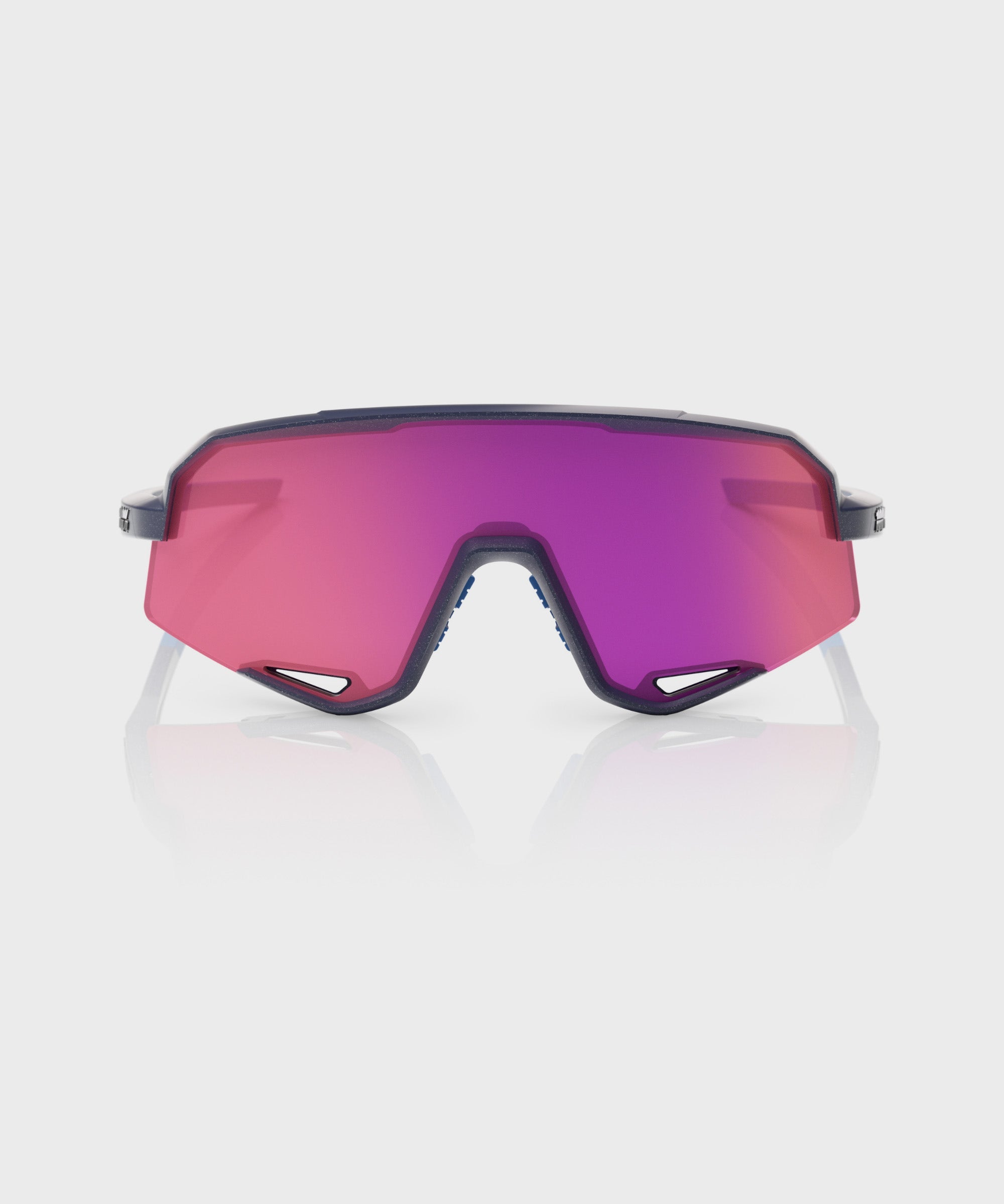 100% Slendale Glasses Satin Storm Metallic / Purple Mirror Lens - FREE UK Shipping, FREE 365 Day Returns | Moto Central