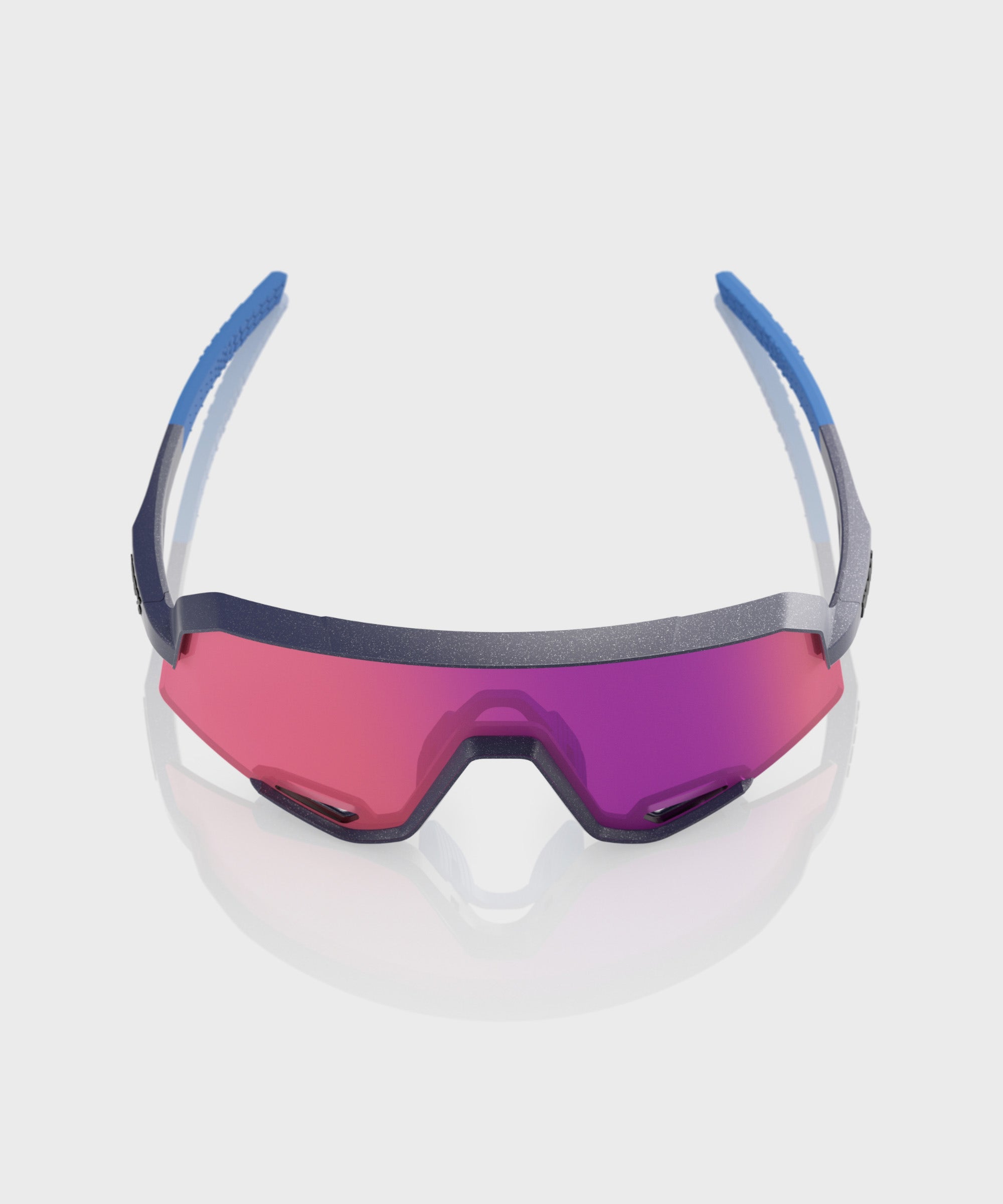 100% Slendale Glasses Satin Storm Metallic / Purple Mirror Lens - FREE UK Shipping, FREE 365 Day Returns | Moto Central