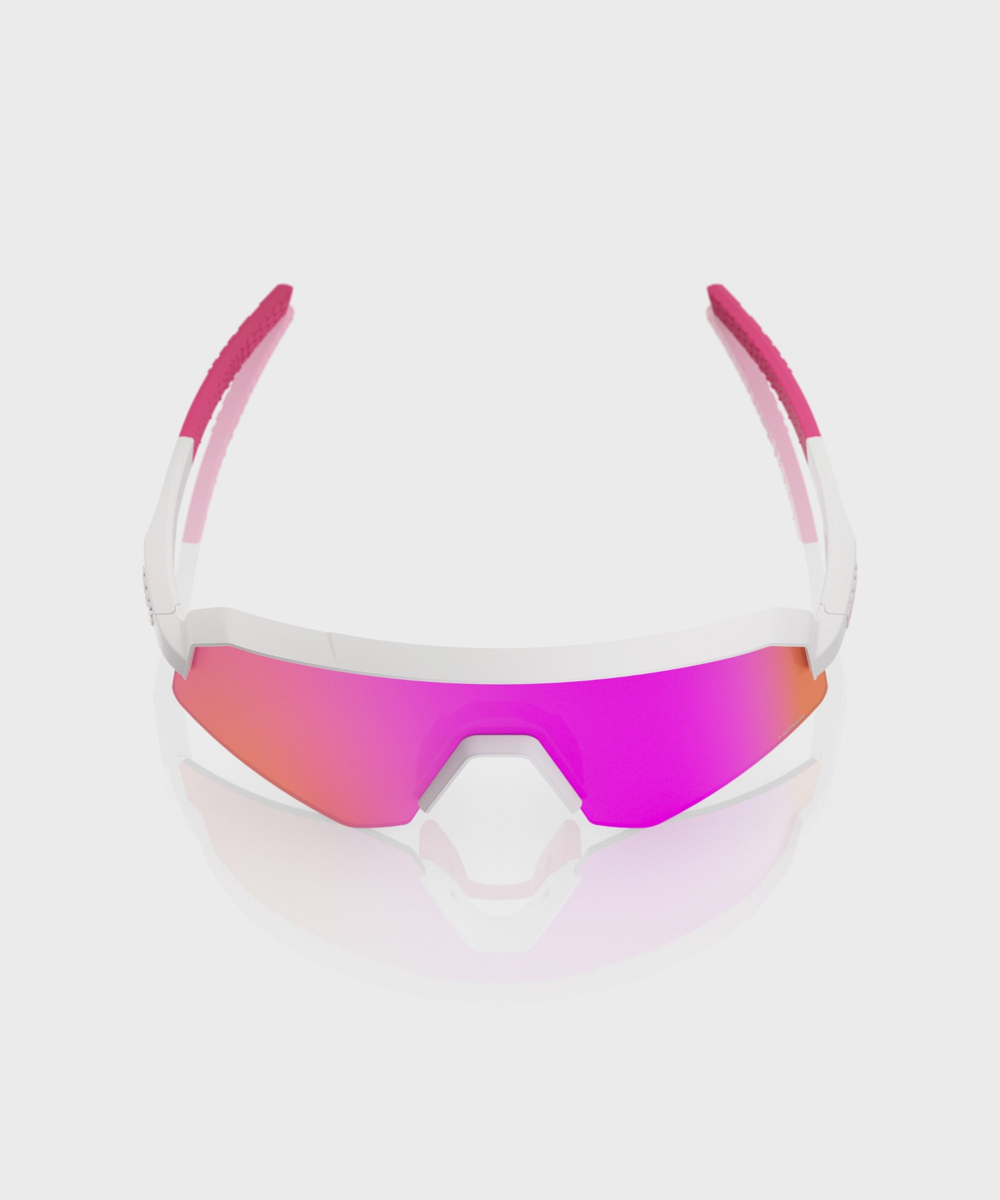 100% Slendale Youth Glasses Matt White Pink / HiPER Vital Pink Mirror Lens - FREE UK Shipping, FREE 365 Day Returns | Moto Central