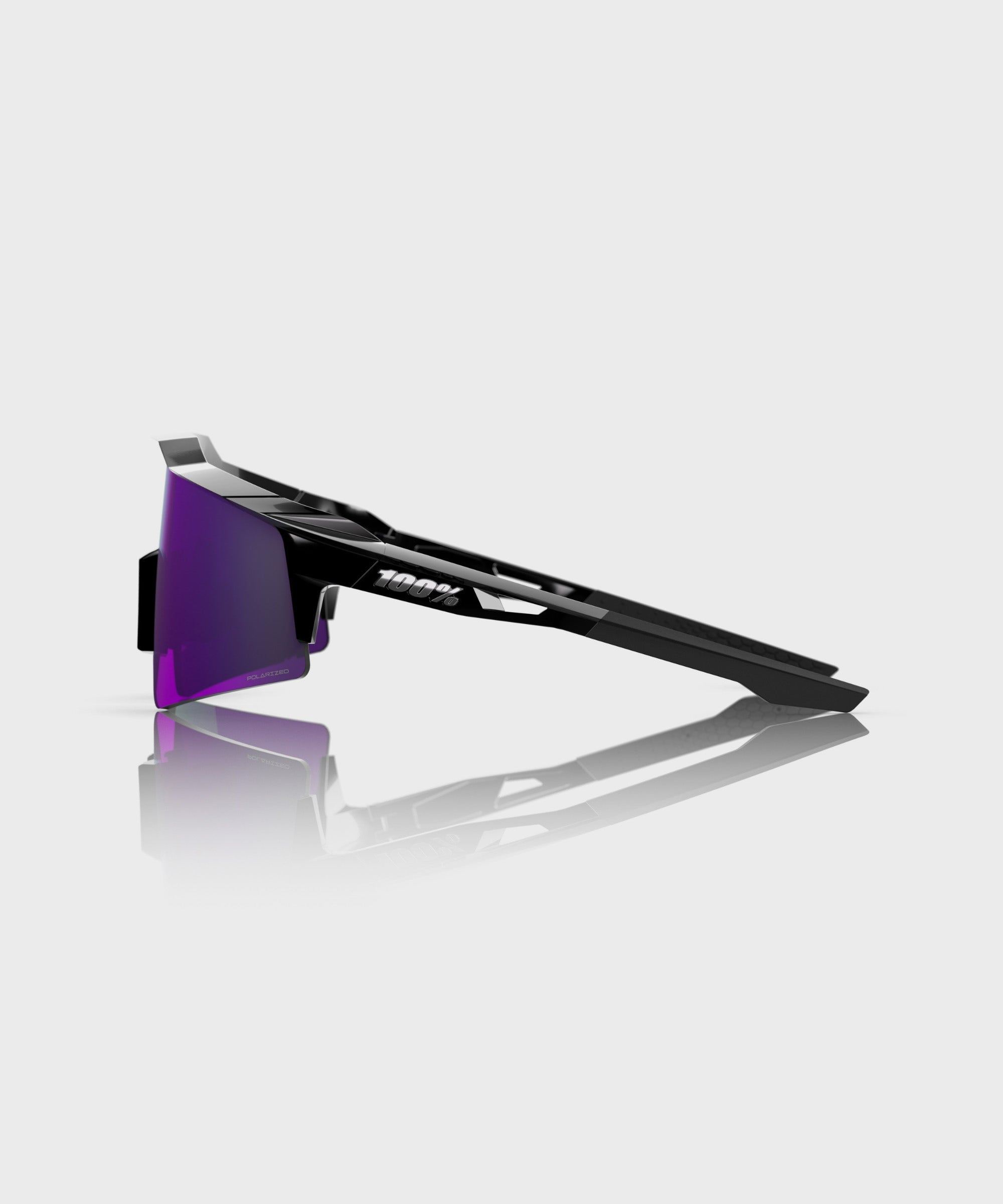 100% Speedcraft SL Glasses Polished Black / HiPER Lavender Mirror Polarized Le - FREE UK Shipping, FREE 365 Day Returns | Moto Central