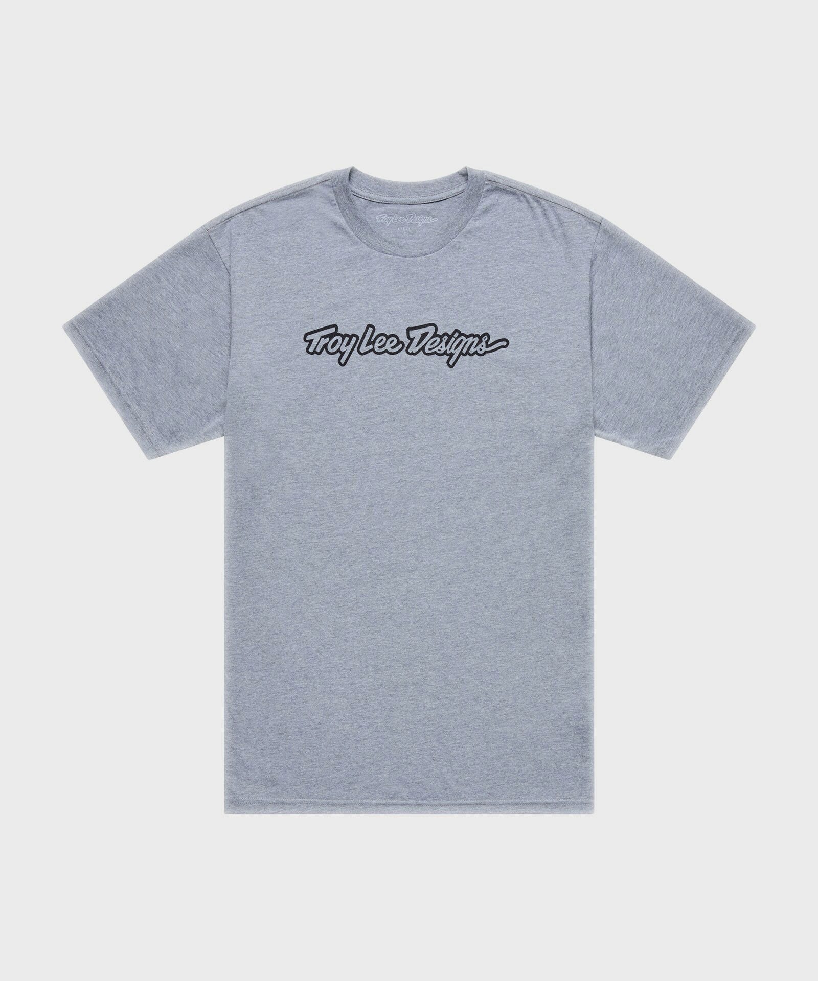 Troy Lee Designs Signature Cycle T-Shirt Grey Heather - FREE UK Shipping, FREE 365 Day Returns | Moto Central
