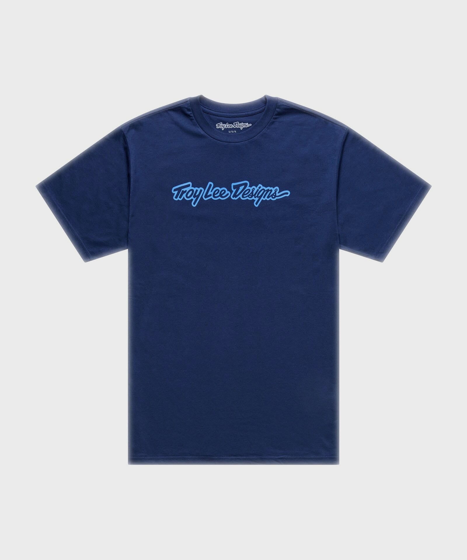 Troy Lee Designs Signature Cycle T-Shirt Navy / Aero - FREE UK Shipping, FREE 365 Day Returns | Moto Central