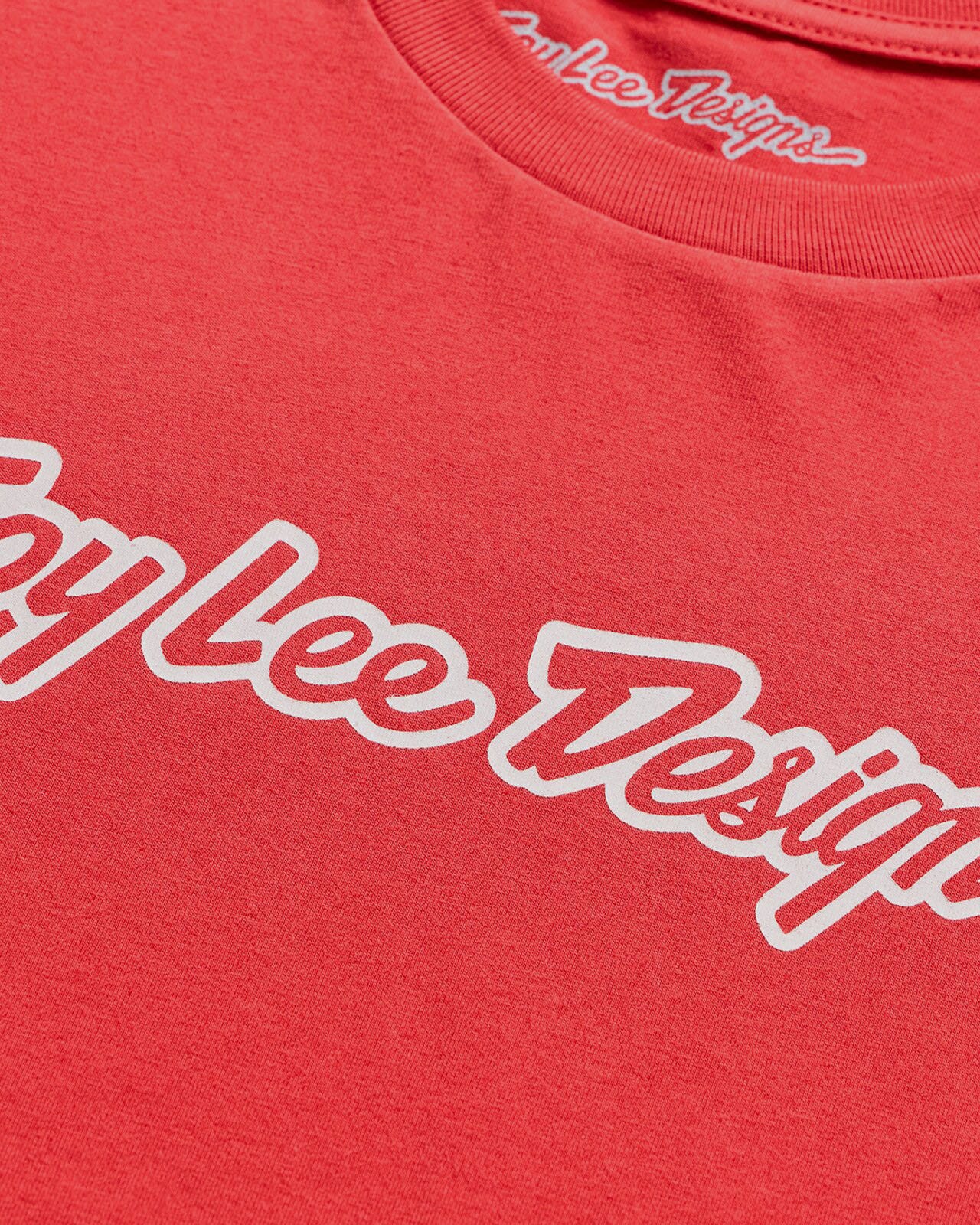 Troy Lee Designs Signature Cycle T-Shirt Scarlet Glo - FREE UK Shipping, FREE 365 Day Returns | Moto Central