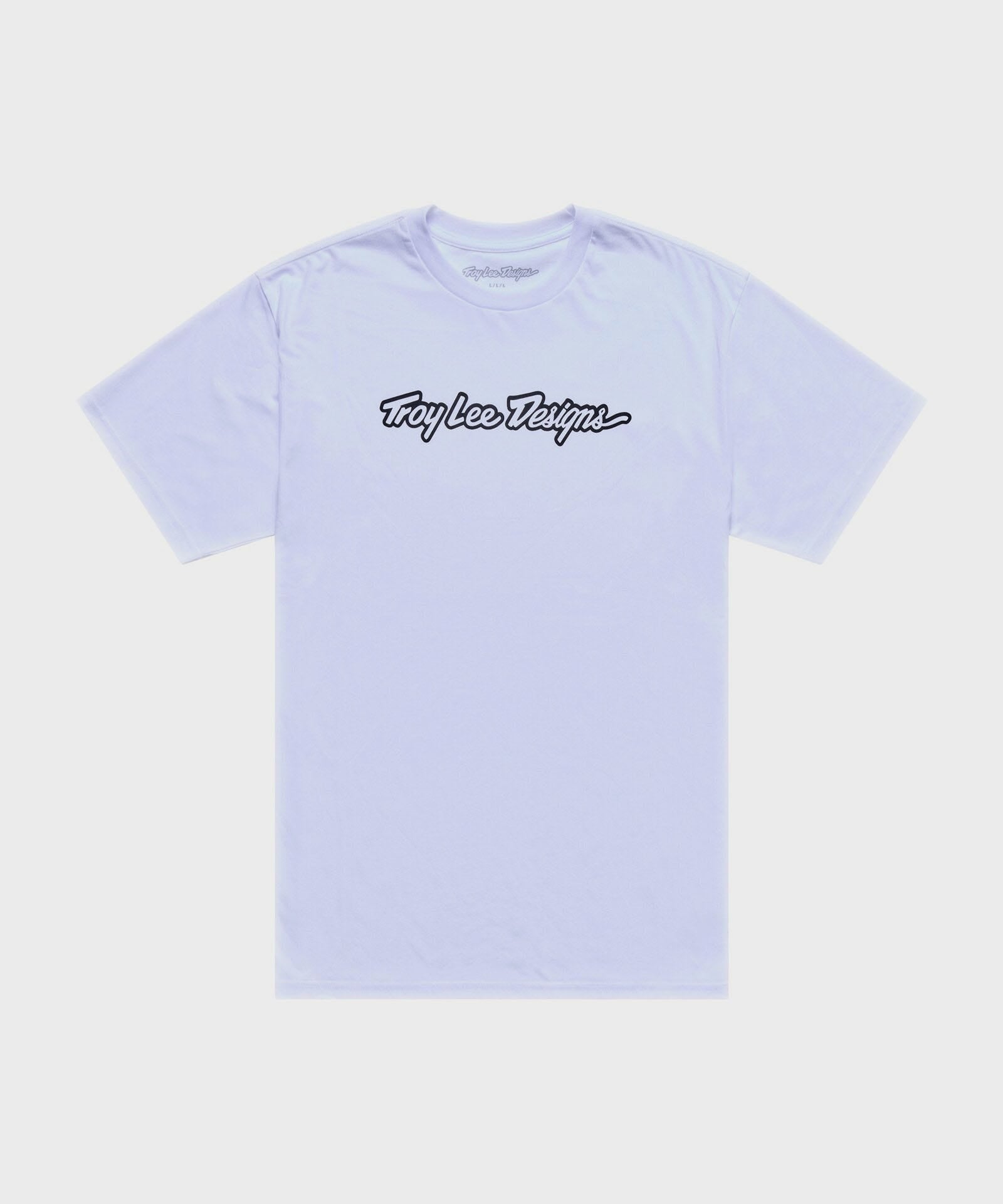 Troy Lee Designs Signature Cycle T-Shirt White / Black - FREE UK Shipping, FREE 365 Day Returns | Moto Central