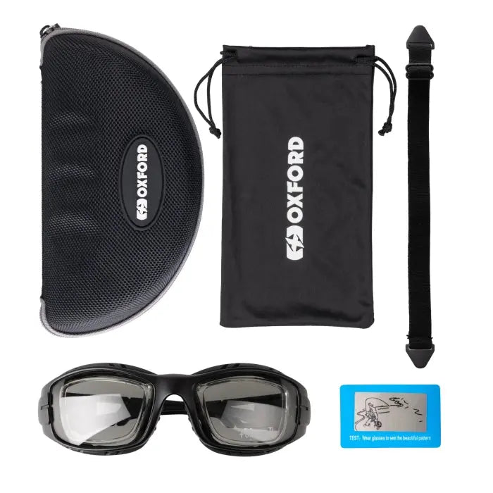 Oxford Transformer Polarised Auto-Tint Sunglasses With Lens Insert FREE UK Delivery, FREE 365 Day Returns | Moto Central