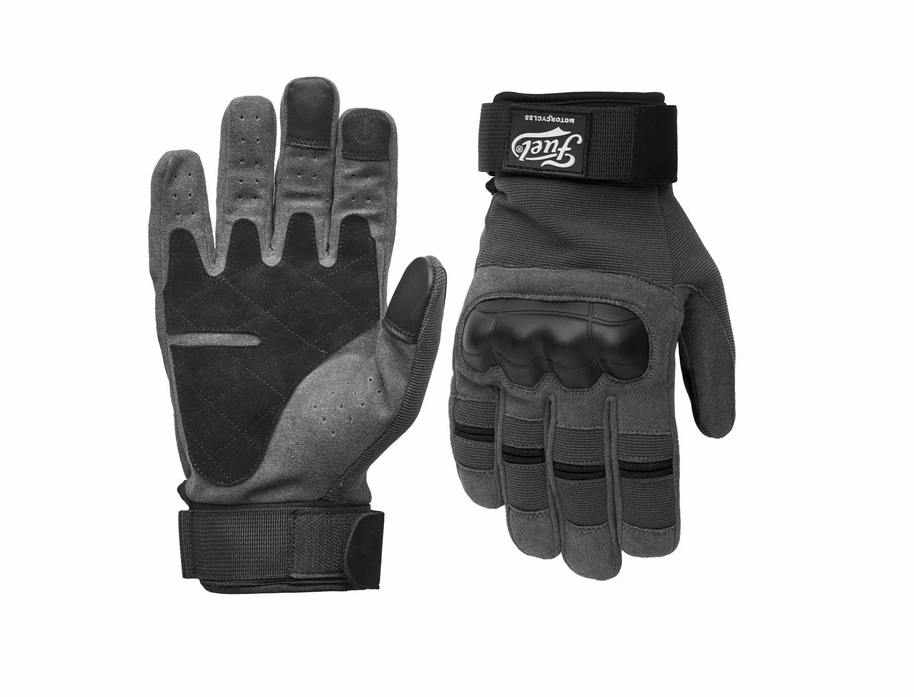 Fuel Sunforce Leather Gloves Dark Grey  - FREE UK Shipping, FREE 365 Day Returns | Moto Central