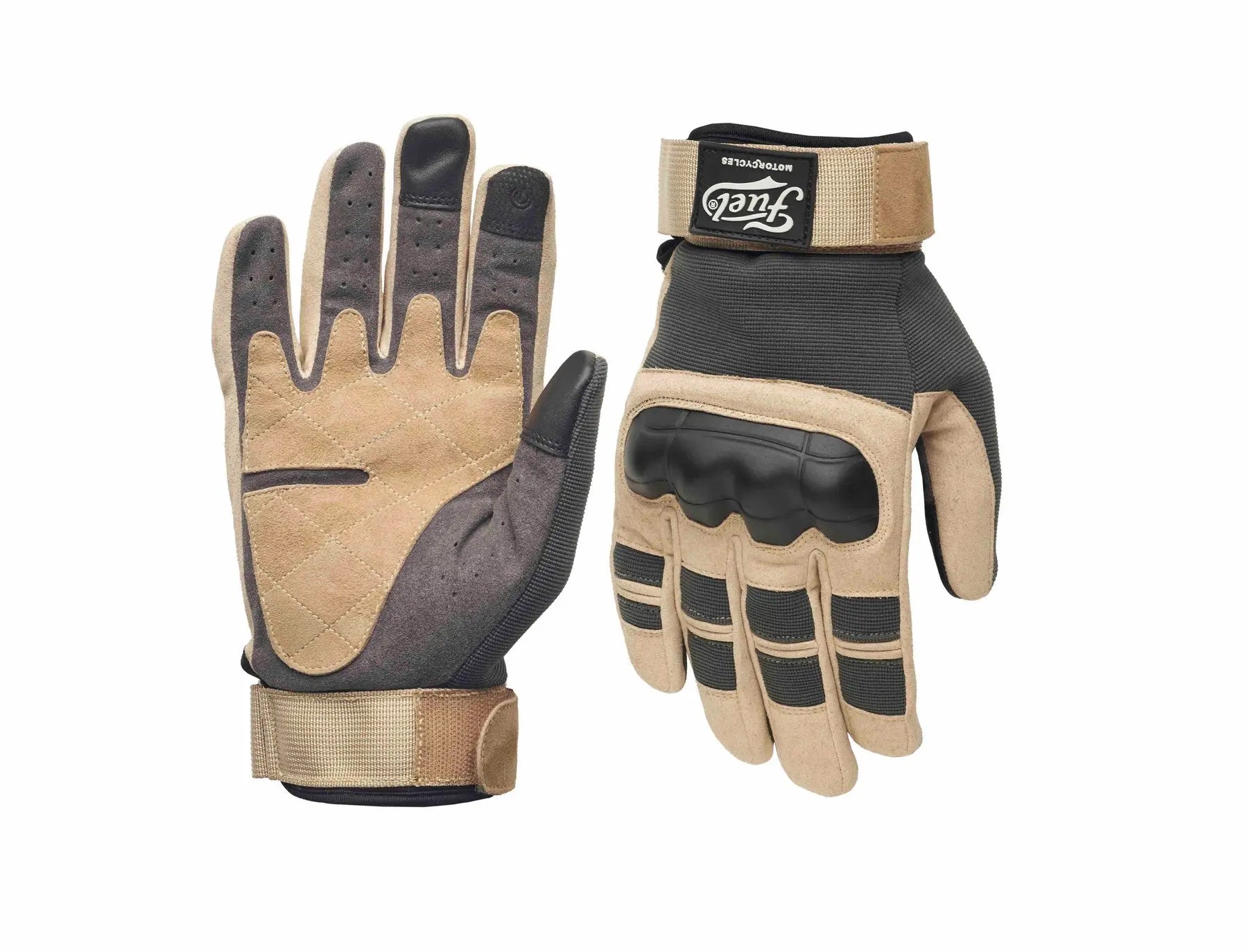 Fuel Sunforce Leather Gloves Sand  - FREE UK Shipping, FREE 365 Day Returns | Moto Central