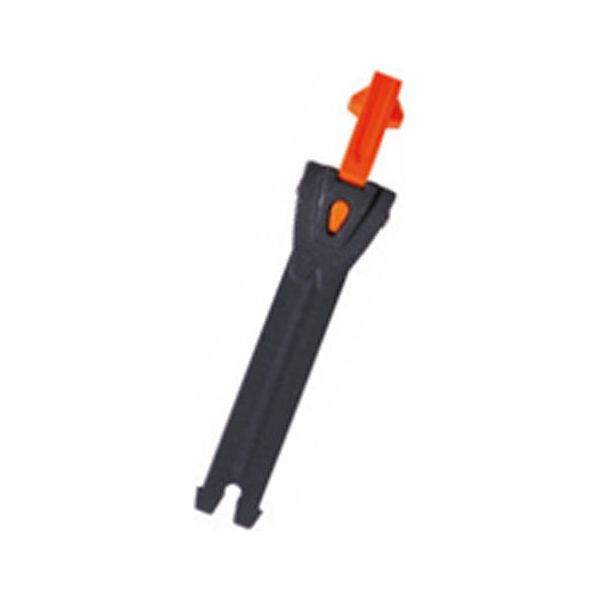 TCX Toothed Band & Aluminium Puller Black / Fluo Orange - 12.5cm