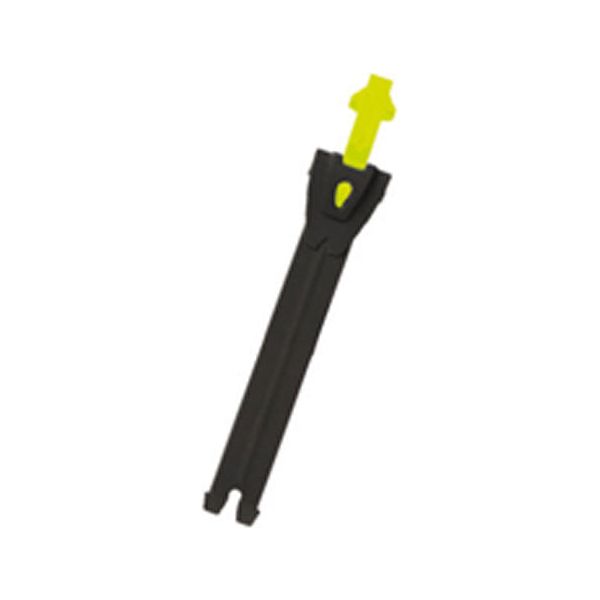 TCX Toothed Band & Aluminium Puller Black / Fluo Yellow - 15cm