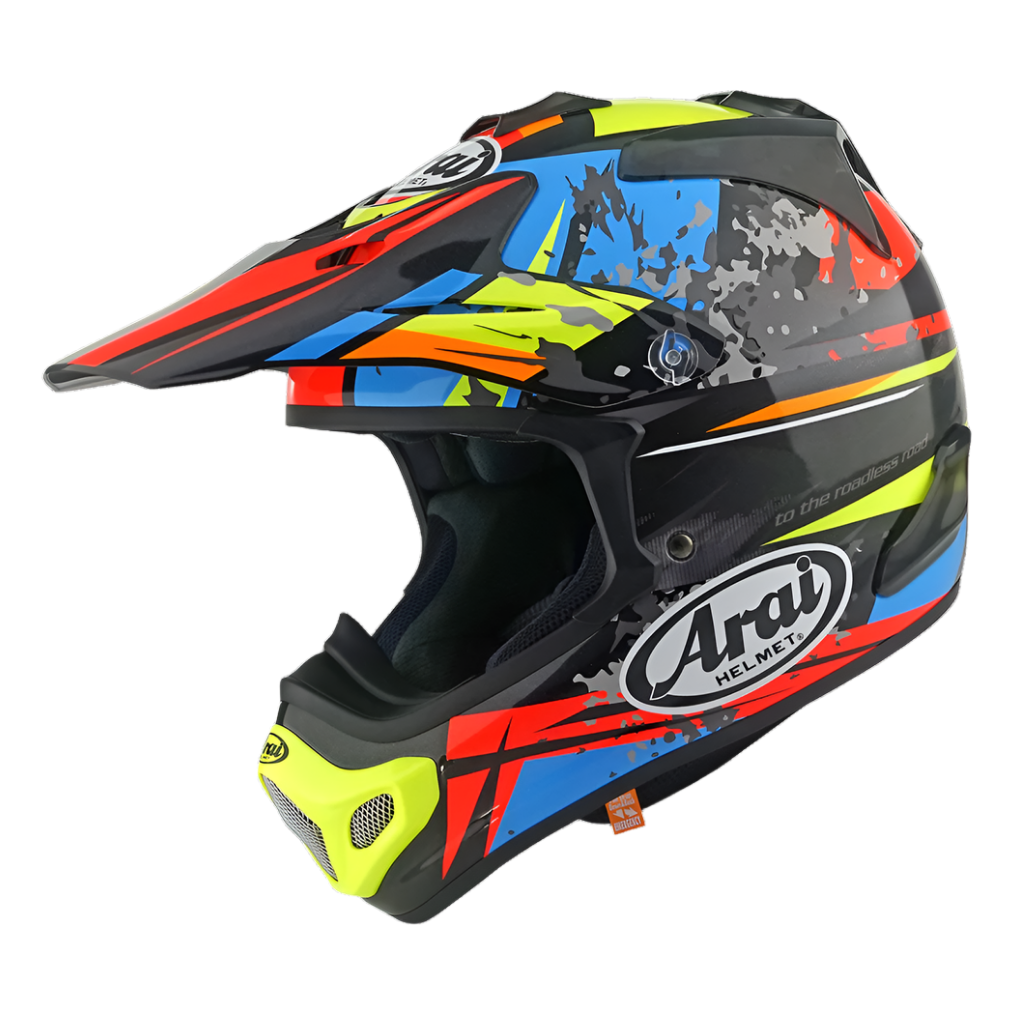 Arai MX-V Evo Track Black motocross helmet, left-side view