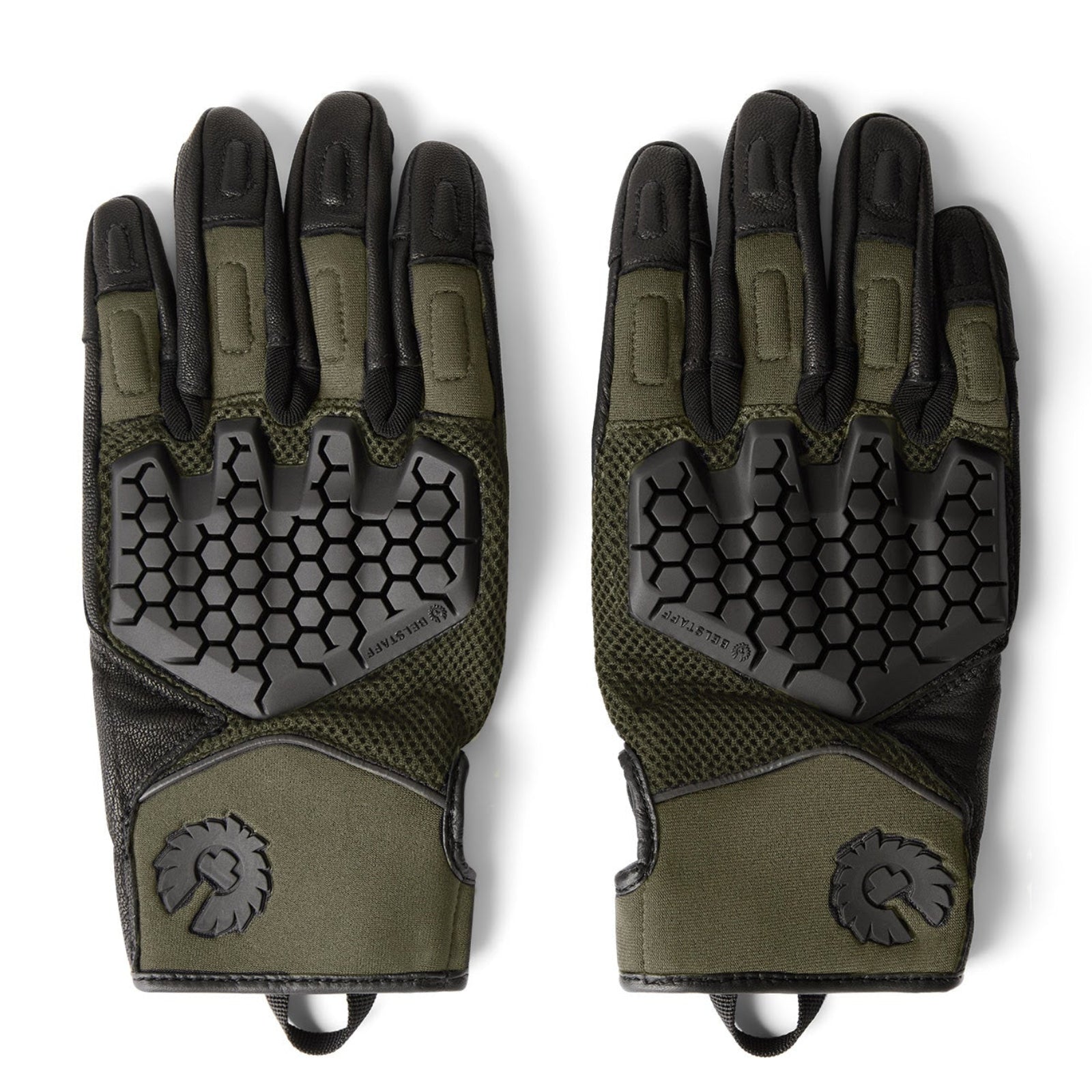 Belstaff Twyford Leather Gloves Olive