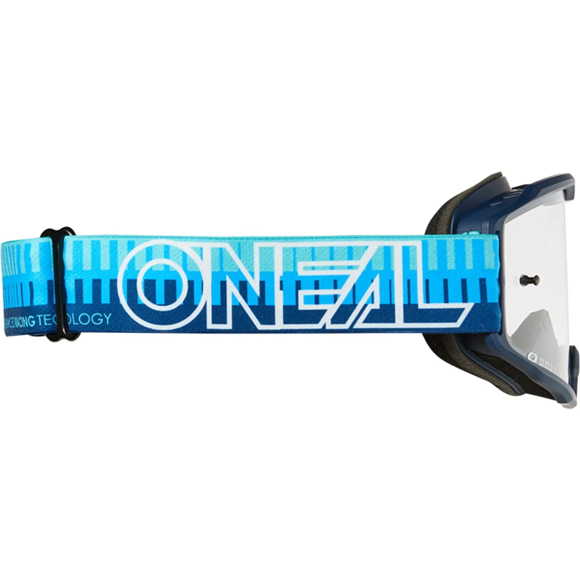 O'Neal B-10 Striped Cycling Goggle Blue / Blue - Clear - FREE UK Shipping, FREE 365 Day Returns | Moto Central