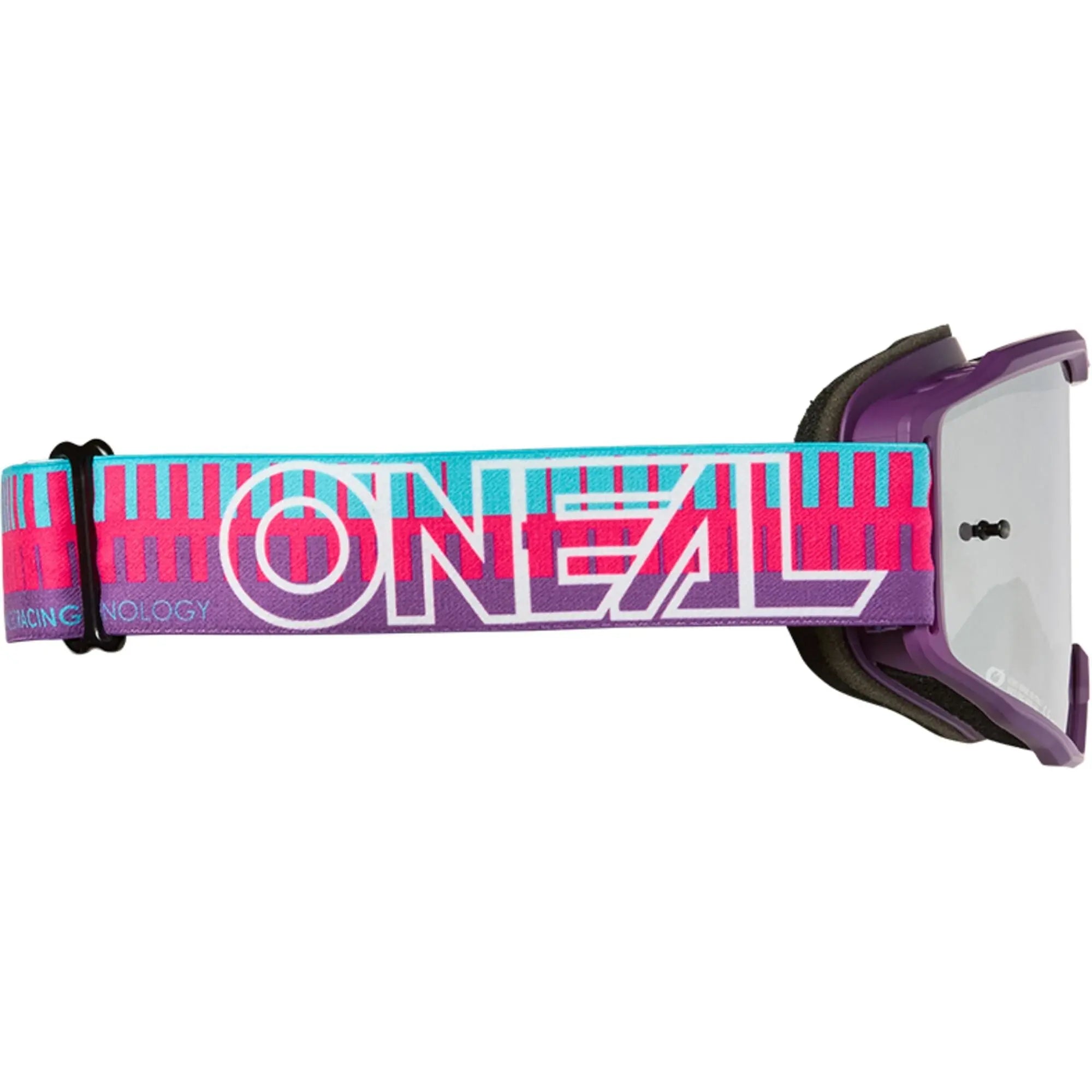 O'Neal B-10 Striped Cycling Goggle Pink / Purple - Clear - FREE UK Shipping, FREE 365 Day Returns | Moto Central