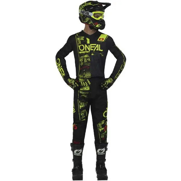 O'Neal Element Attack V.23 Youth Cycling Trousers Neon Yellow / Black - FREE UK Shipping, FREE 365 Day Returns | Moto Central