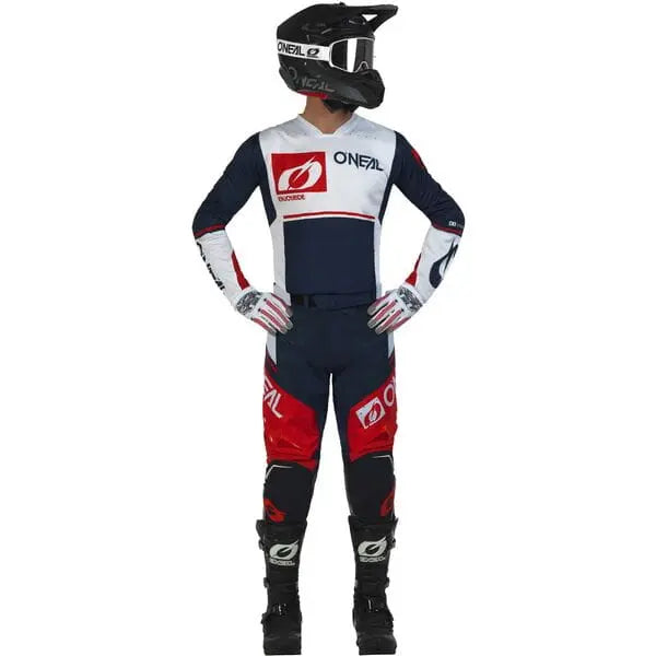 O'Neal Hardwear Flow V.23 Cycling Jersey Blue / White - FREE UK Shipping, FREE 365 Day Returns | Moto Central