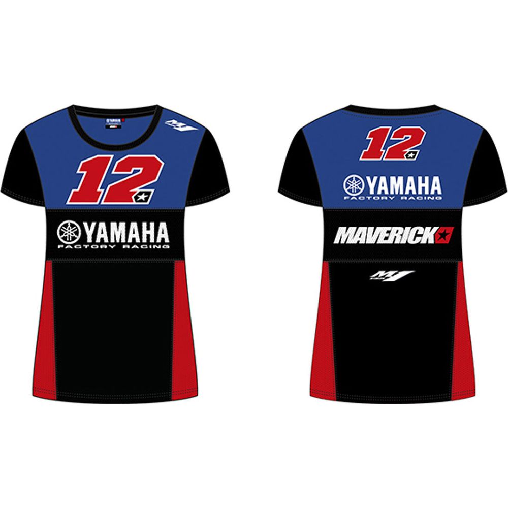 VR46 Vinales Yamaha Ladies T-Shirt Blue / Black / Red