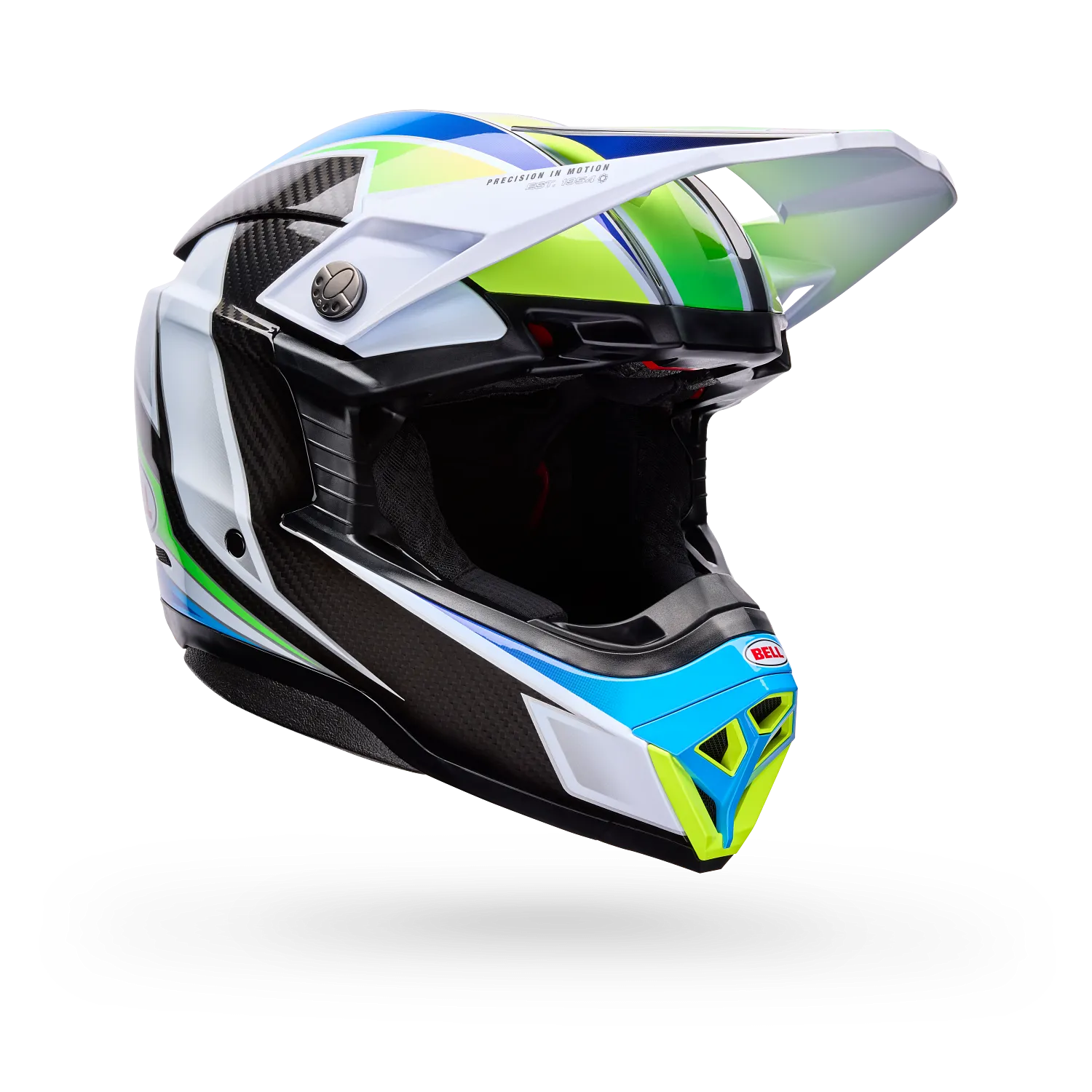 Bell Moto-10 Spherical Grid ECE 22.06 White / Blue