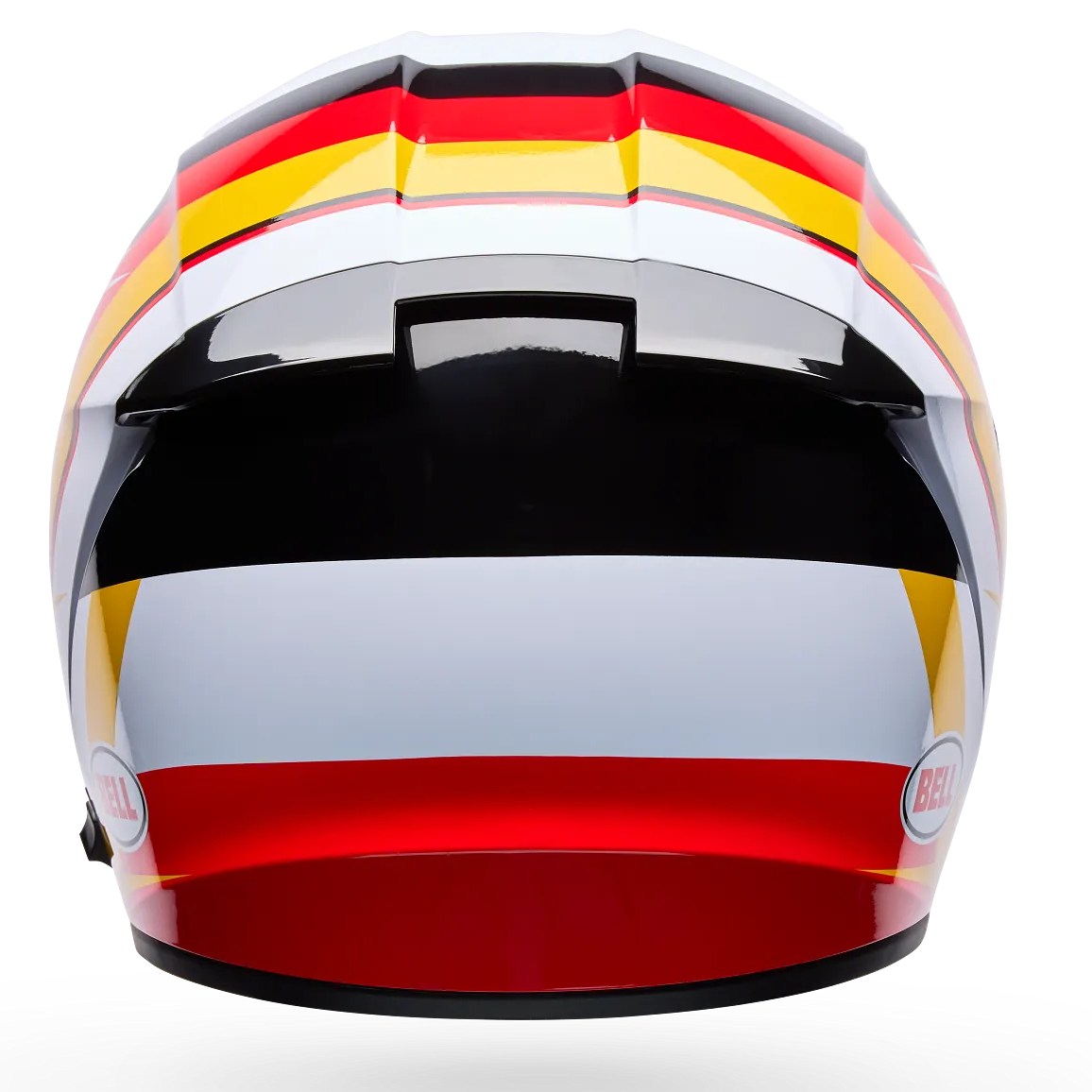 Bell Lithium Nova ECE 22.06 White / Red full-face motorcycle helmet, rear view
