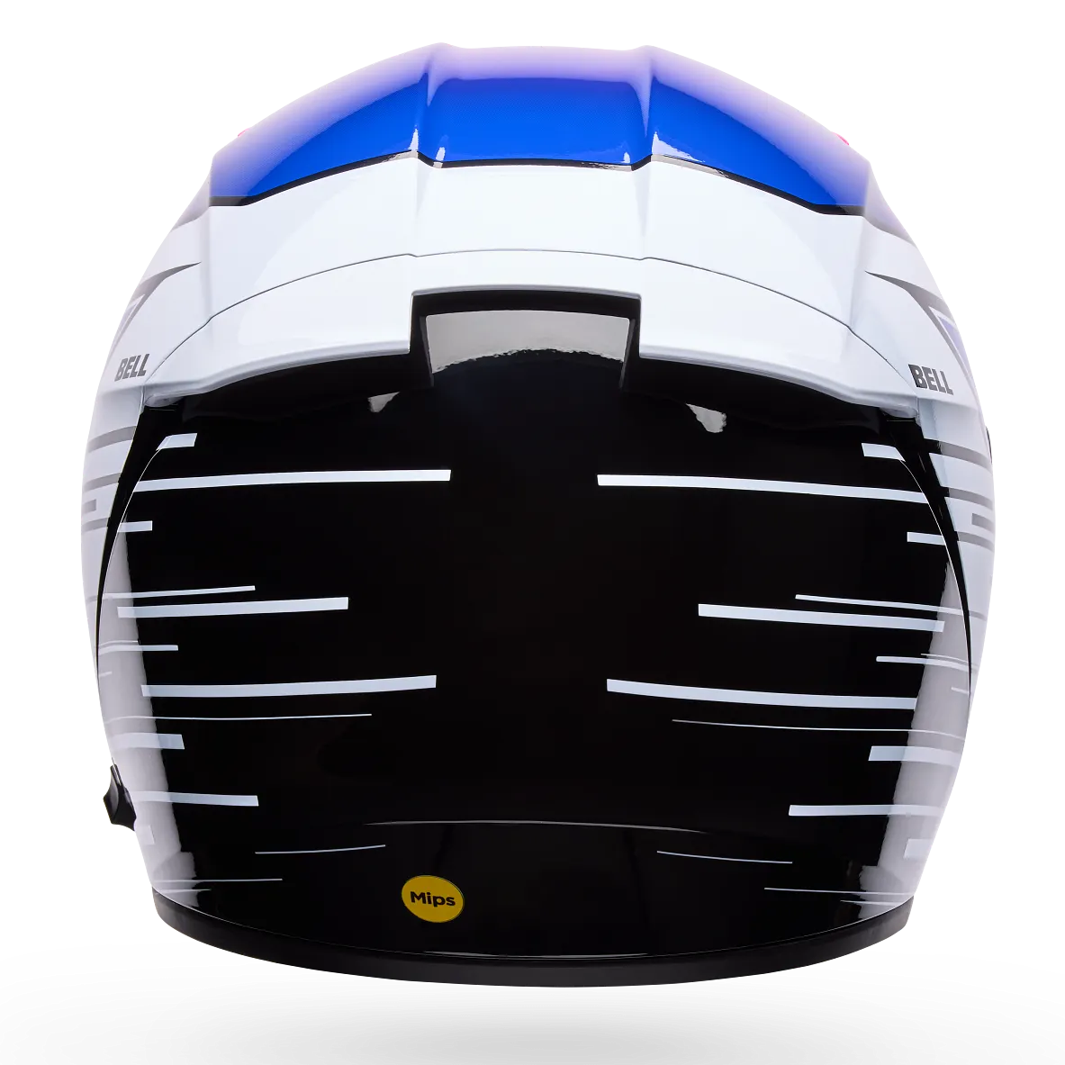 Bell Lithium MIPS Transition ECE 22.06 Purple / White full-face motorcycle helmet, front view